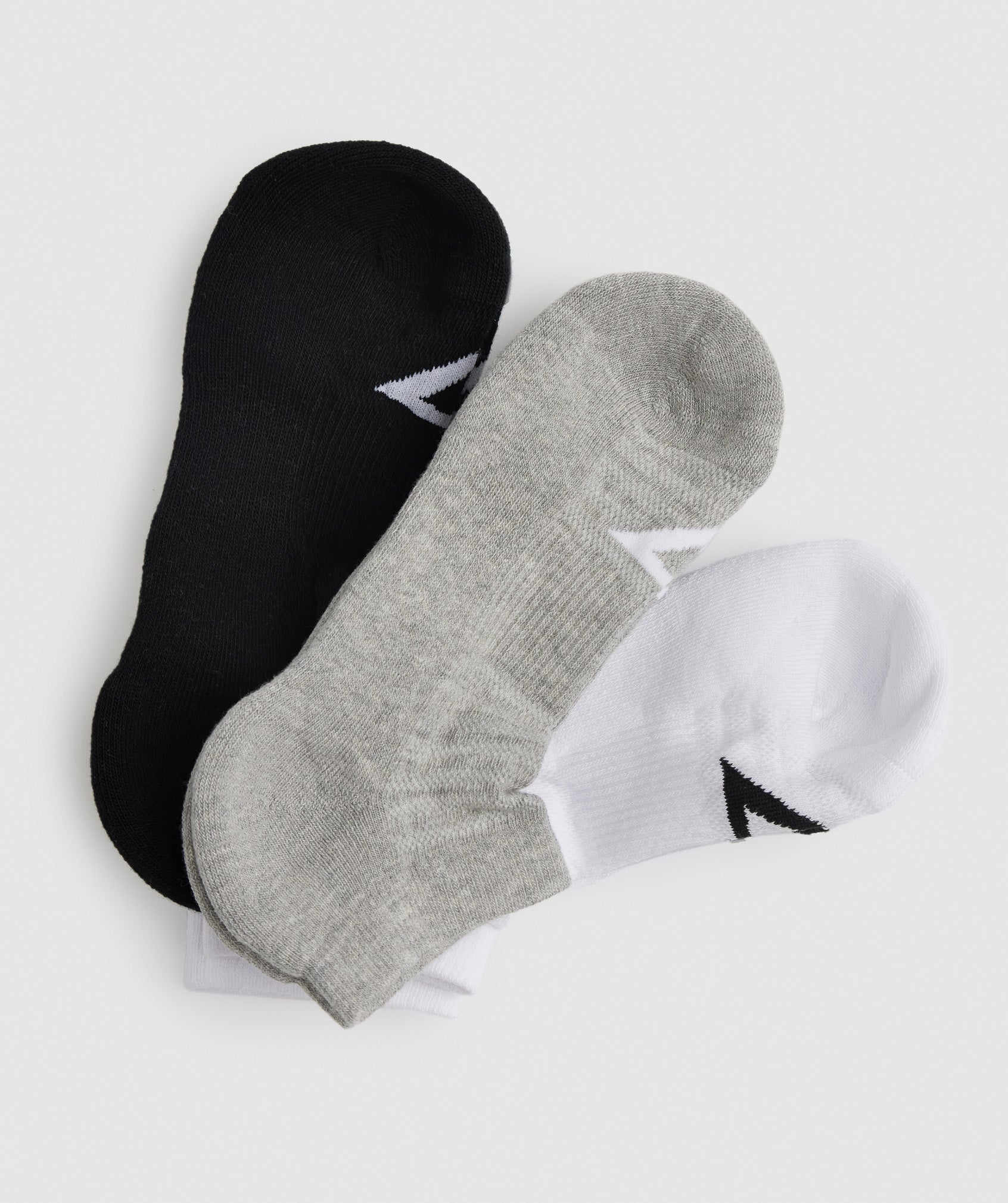 Calcetines Gymshark Ankle 3pk Hombre Blancas Gris Claro Negras | 5268940-IQ