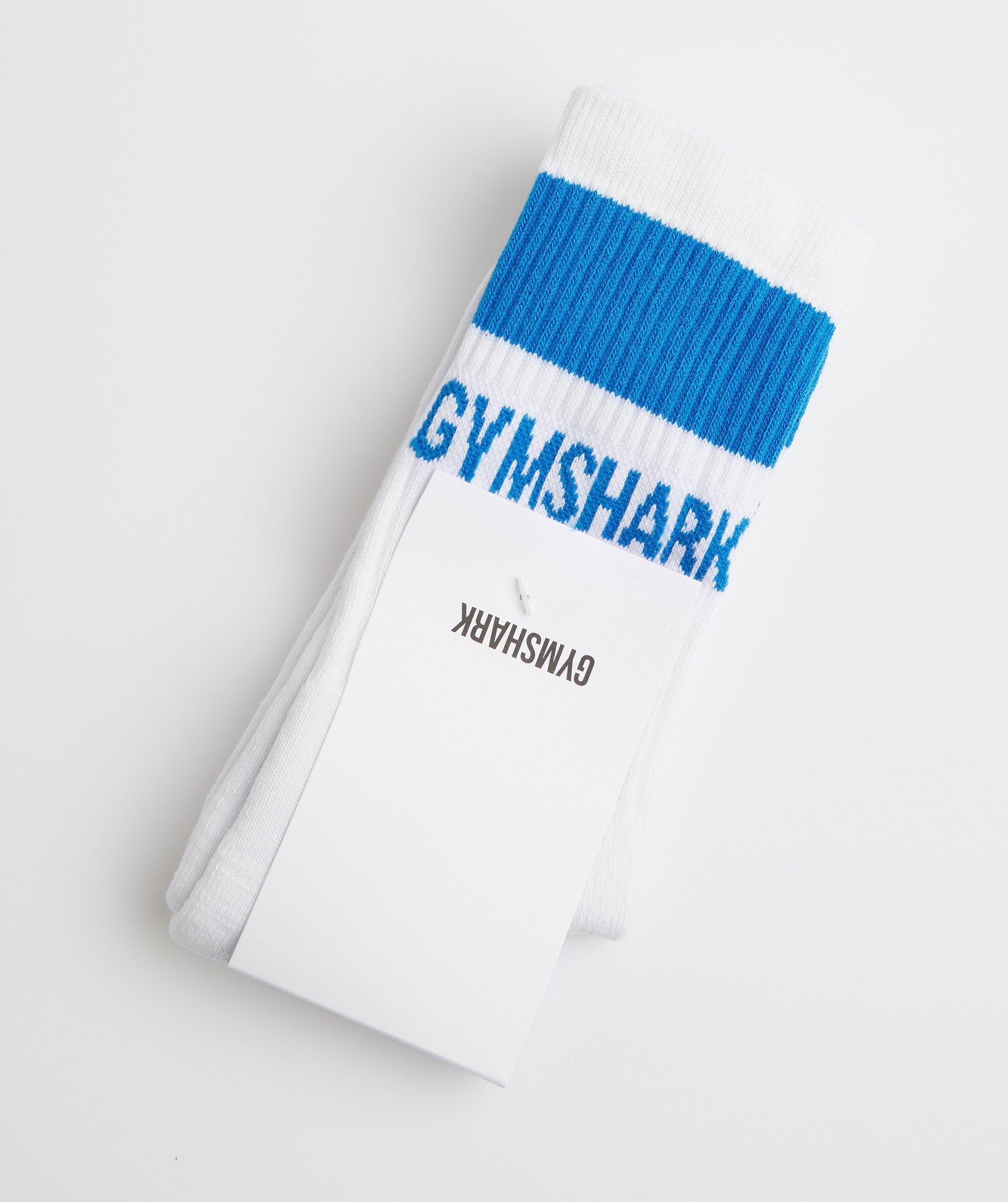 Calcetines Gymshark Premium Jacquard Single Hombre Blancas Azules | 1568042-RK