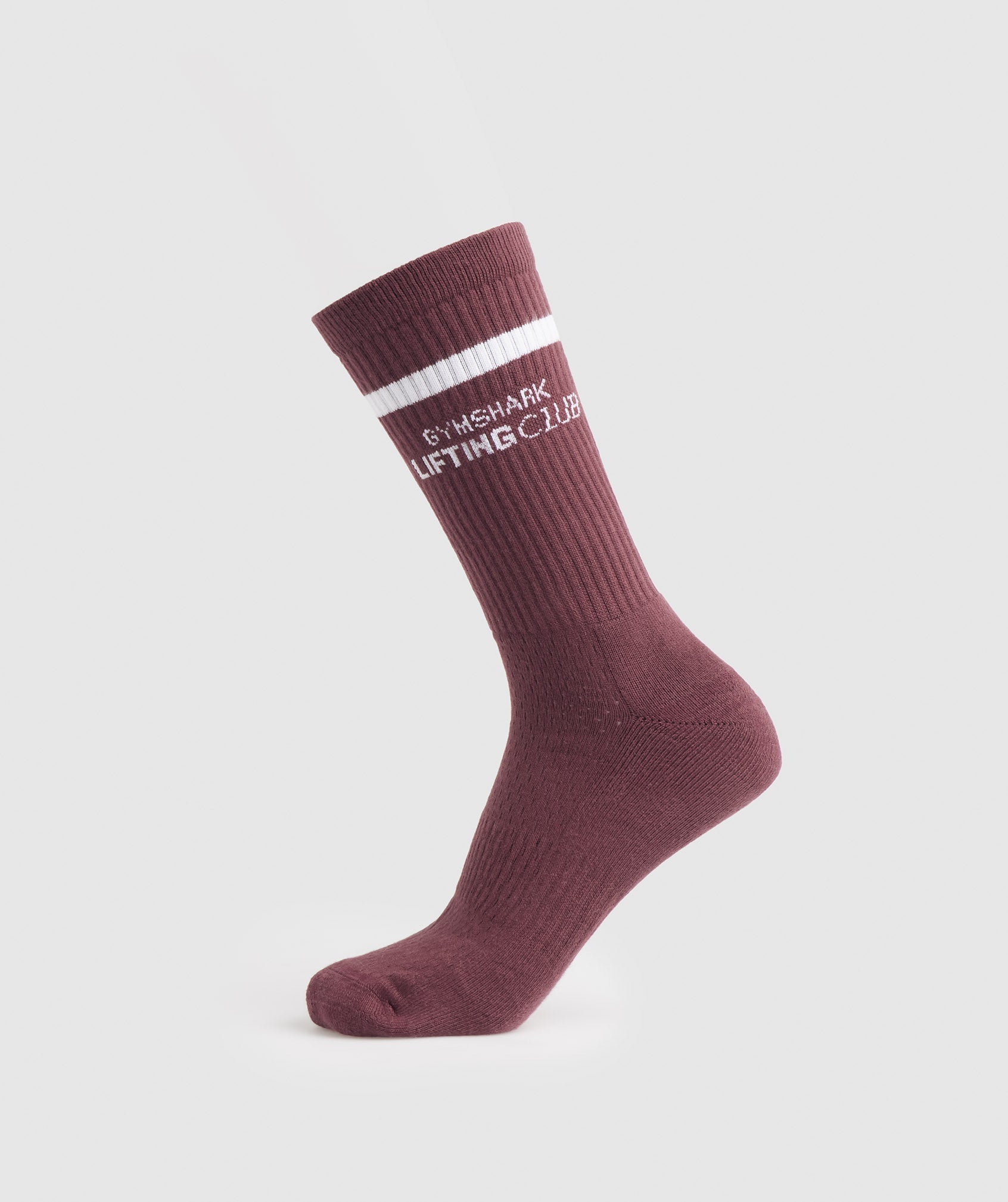 Calcetines Gymshark Social Club Double Stripe 1pk Sock Mujer Rosas Marrones Blancas | 1792085-LK