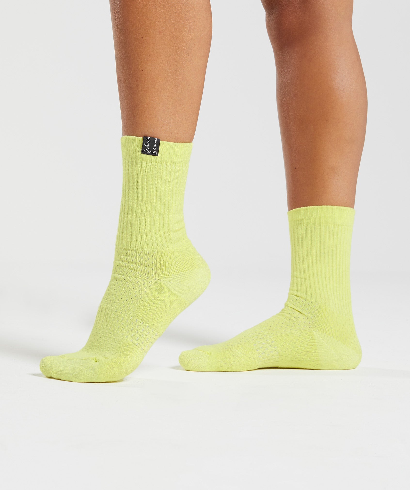 Calcetines Gymshark Whitney Tab Crew 1pk Mujer Verde | 7152930-ST