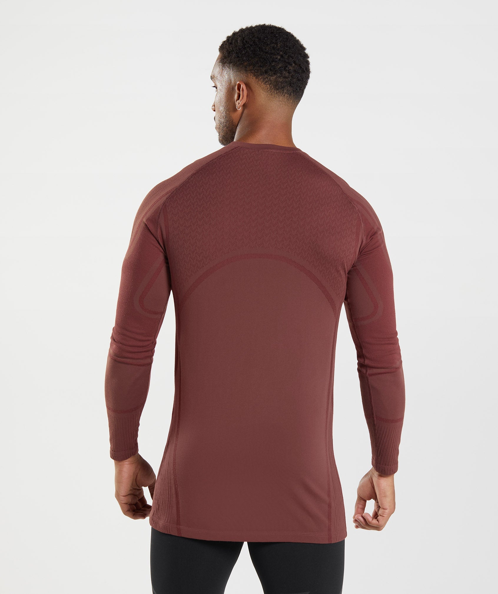 Camiseta Gymshark 315 Long Sleeve Hombre Rosas | 4028763-DU