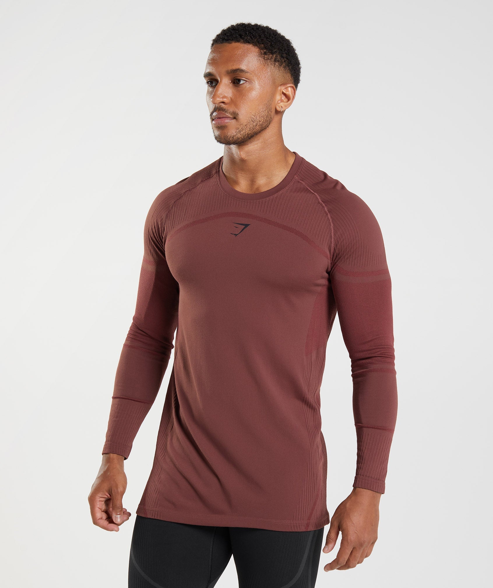 Camiseta Gymshark 315 Long Sleeve Hombre Rosas | 4028763-DU