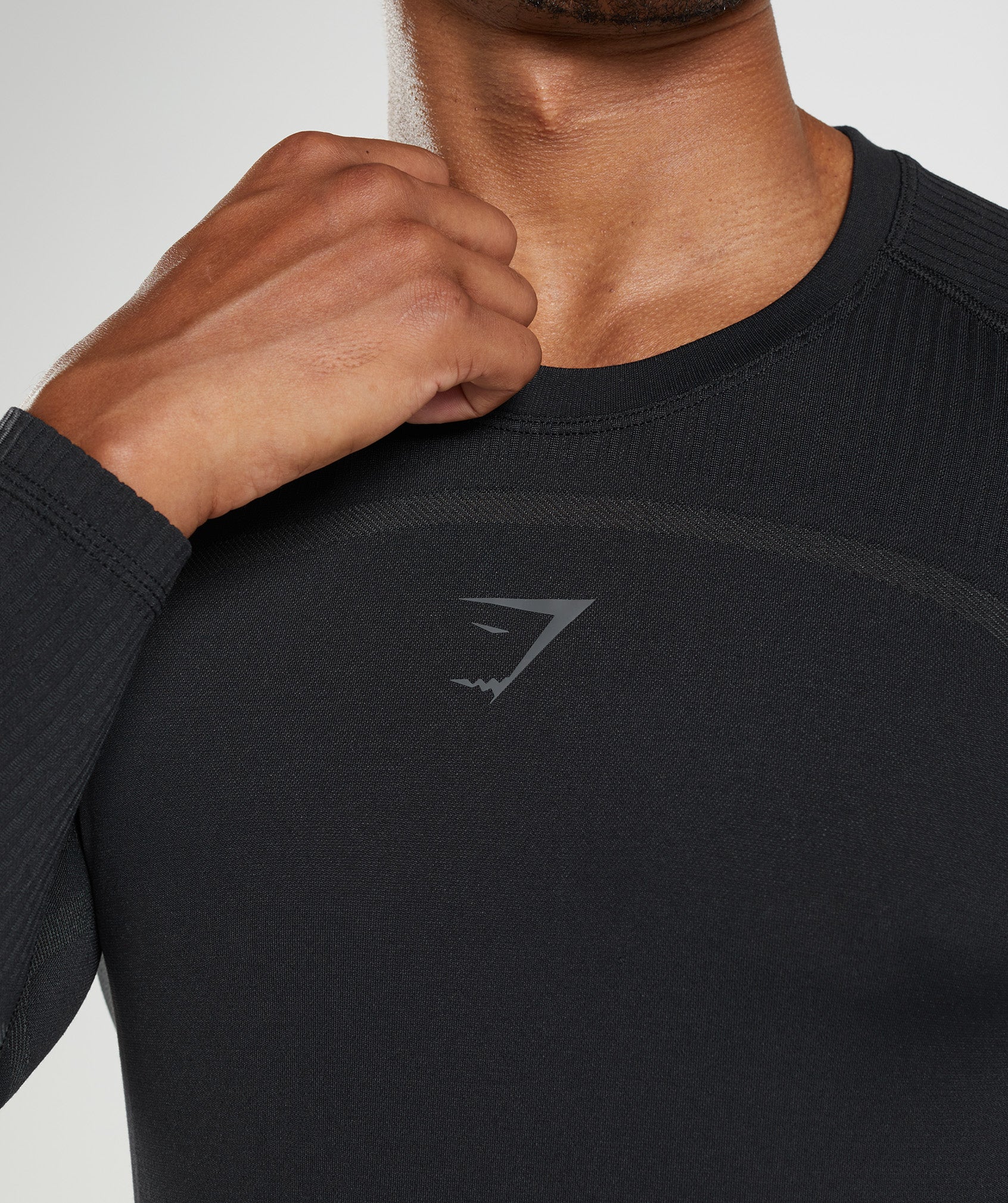 Camiseta Gymshark 315 Long Sleeve Hombre Negras | 4972031-RZ