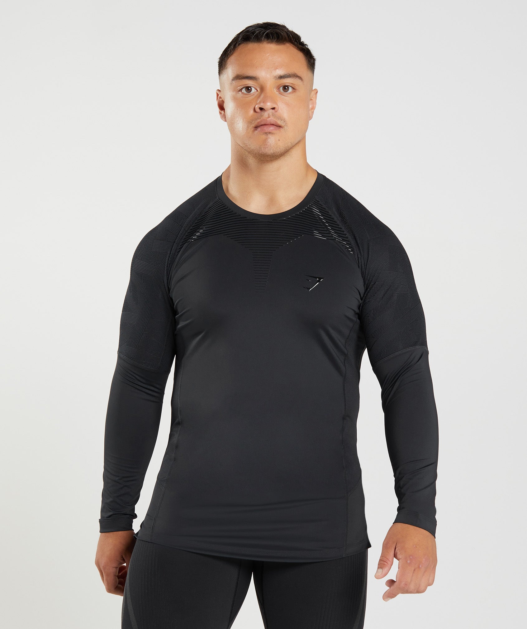 Camiseta Gymshark 315 Long Sleeve Hombre Negras | 6254397-ZW