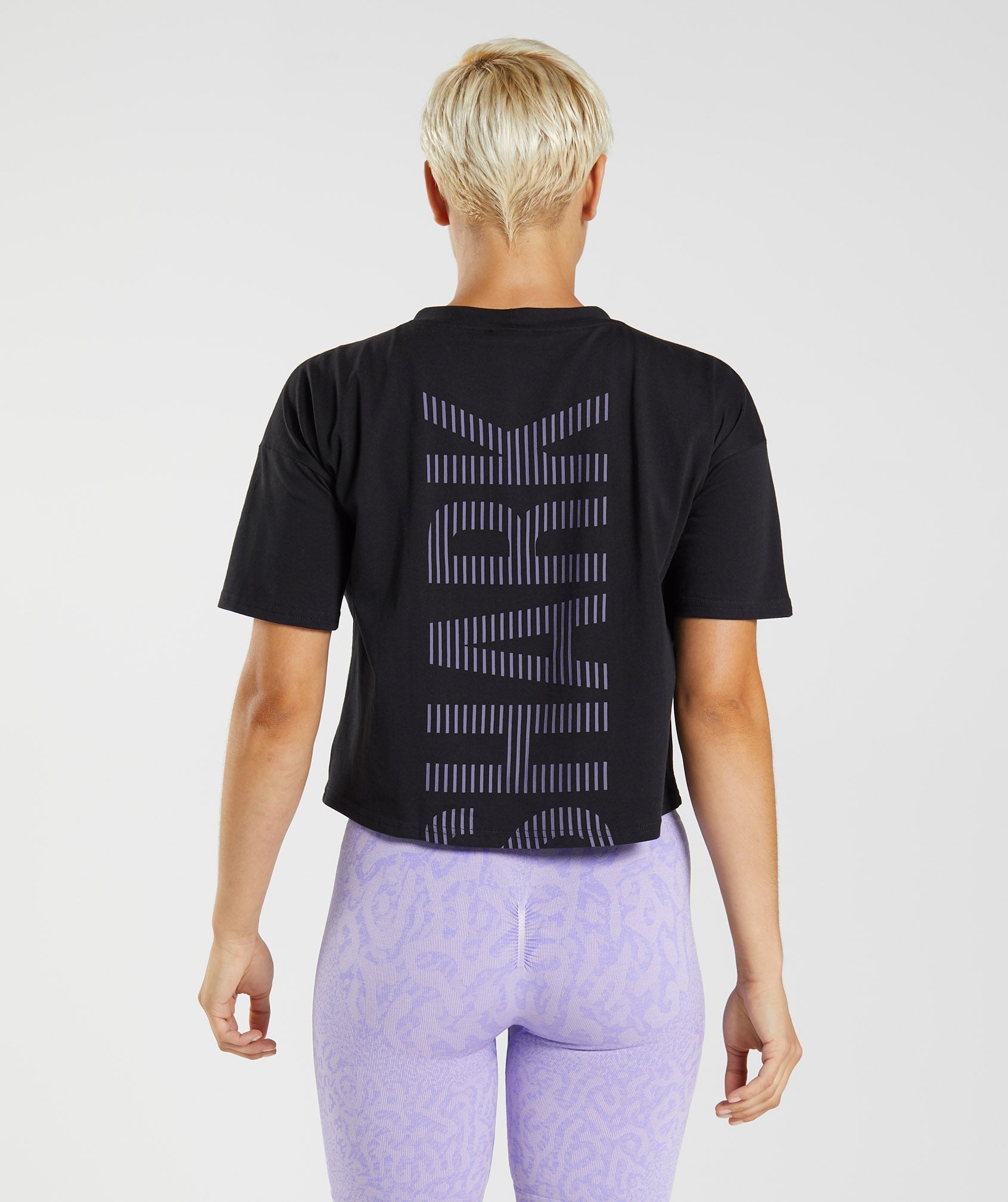 Camiseta Gymshark 315 Midi Mujer Negras Moradas | 4926537-SY