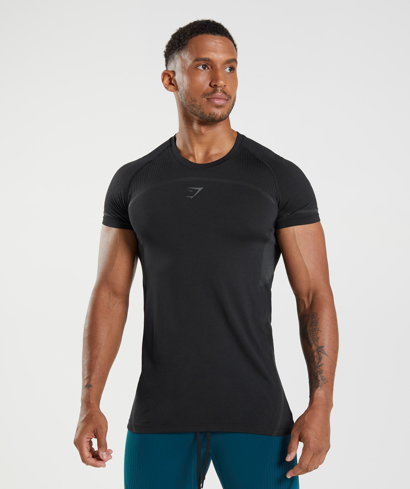 Camiseta Gymshark 315 Seamless Hombre Negras | 9104286-XD