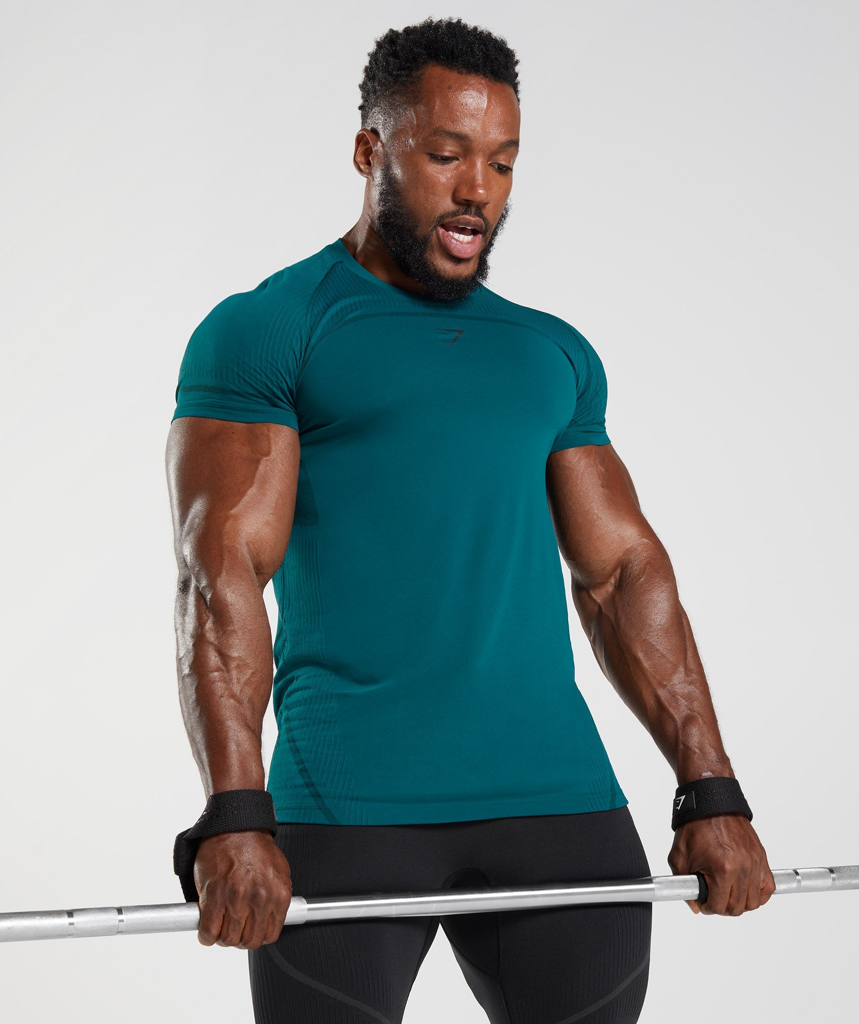 Camiseta Gymshark 315 Seamless Hombre Turquesa | 7804391-FX