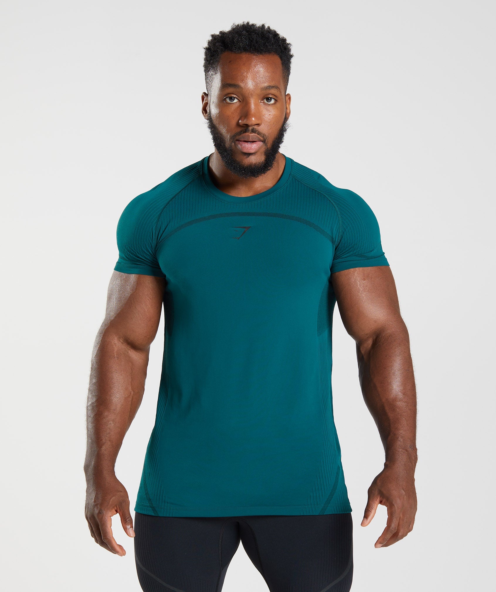 Camiseta Gymshark 315 Seamless Hombre Turquesa | 7804391-FX