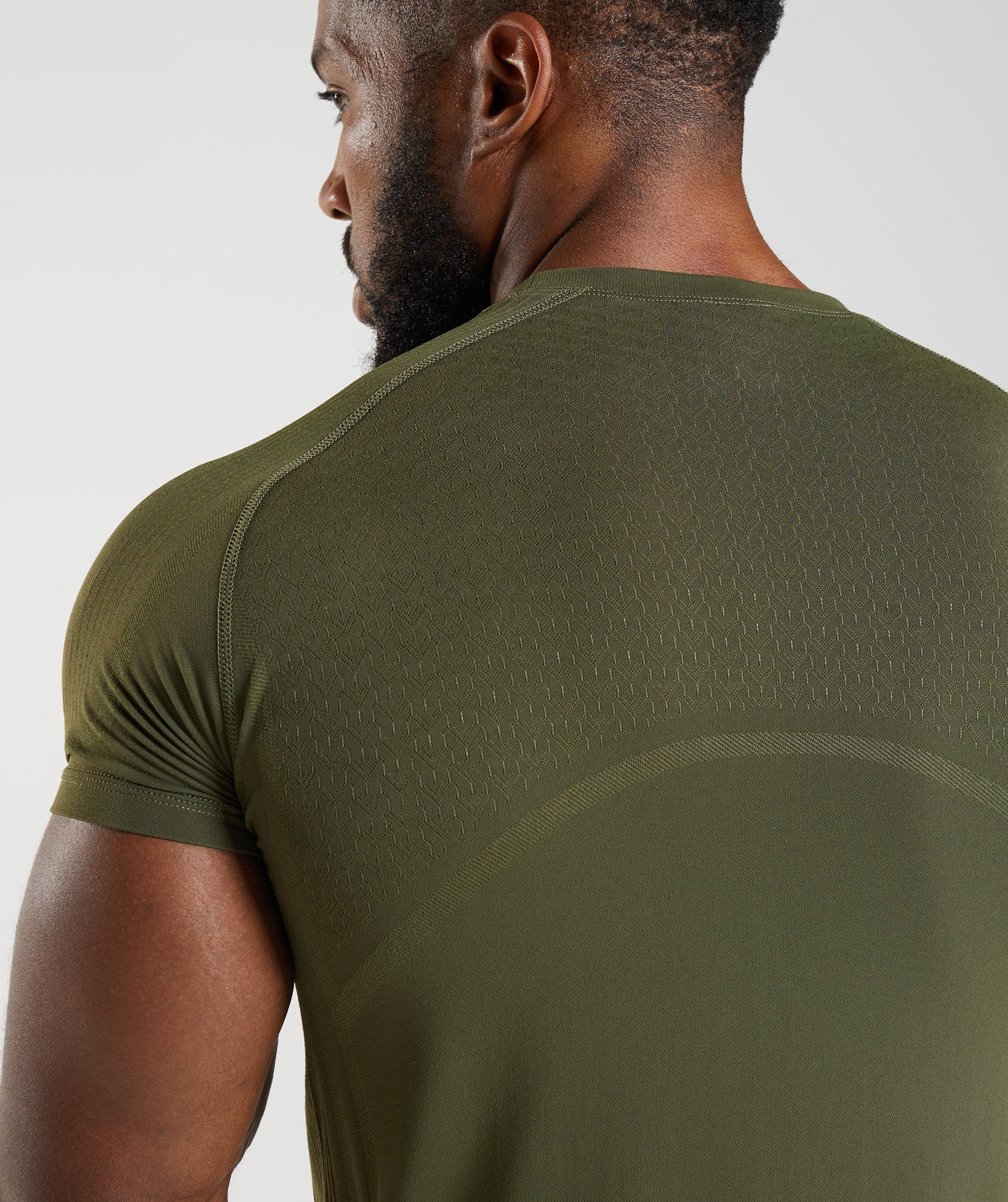 Camiseta Gymshark 315 Seamless Hombre Verde Oliva | 2875316-QX