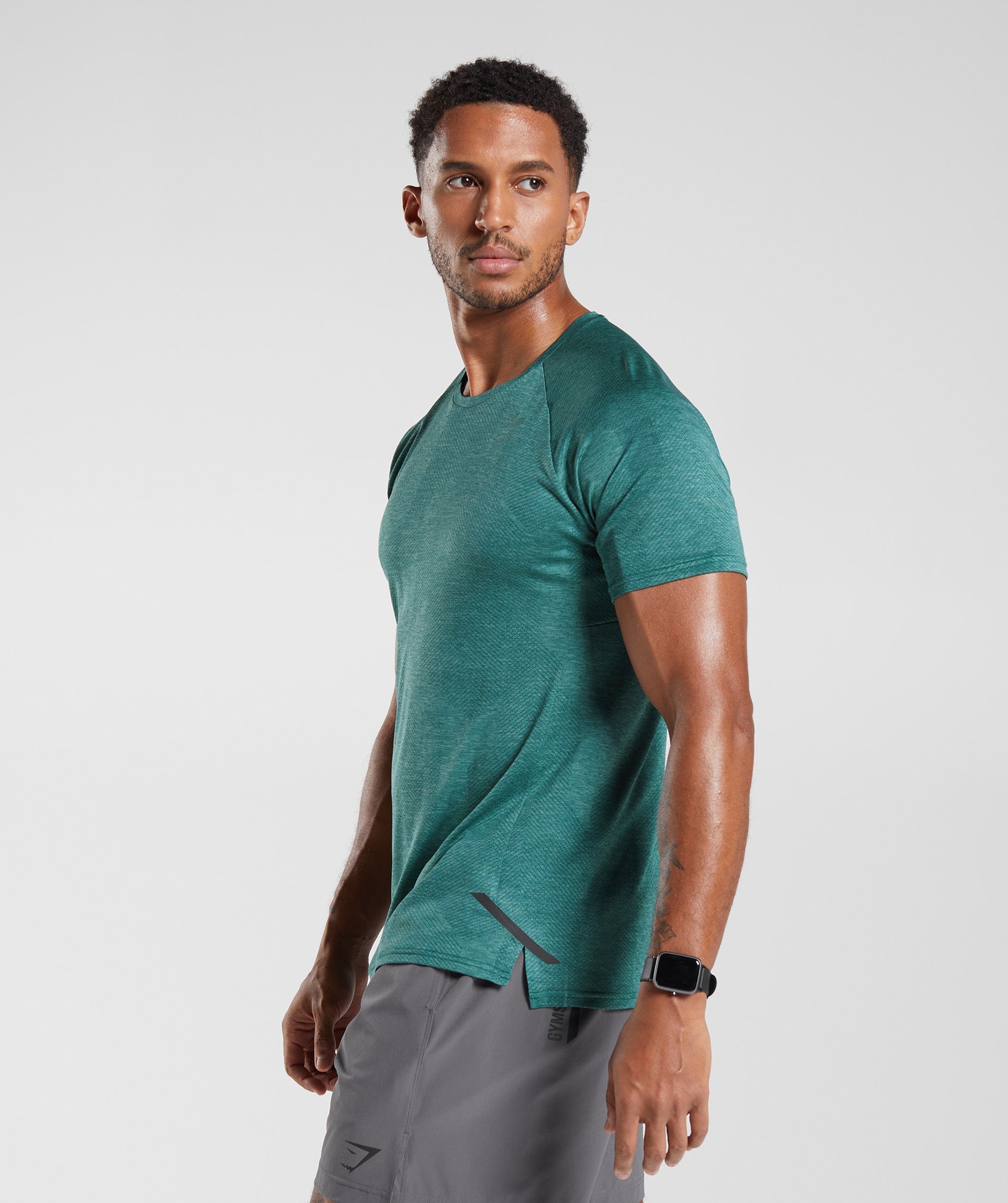 Camiseta Gymshark Apex Hombre Verde | 6218453-MX