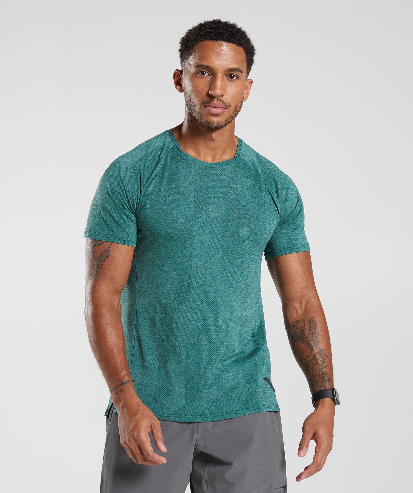 Camiseta Gymshark Apex Hombre Verde | 6218453-MX