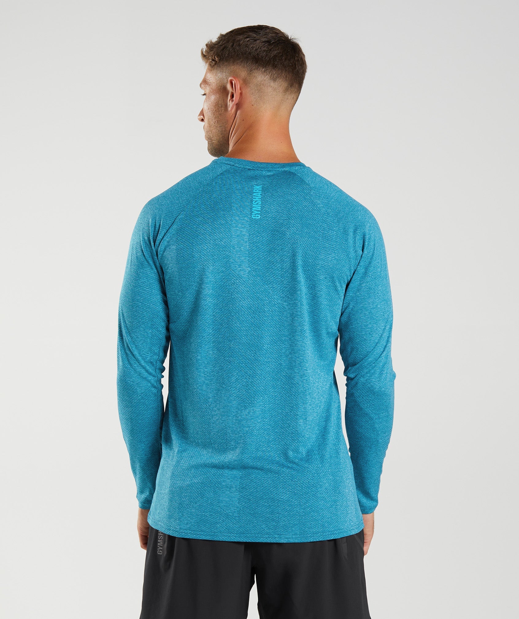 Camiseta Gymshark Apex Long Sleeve Hombre Azules | 3152074-ZP