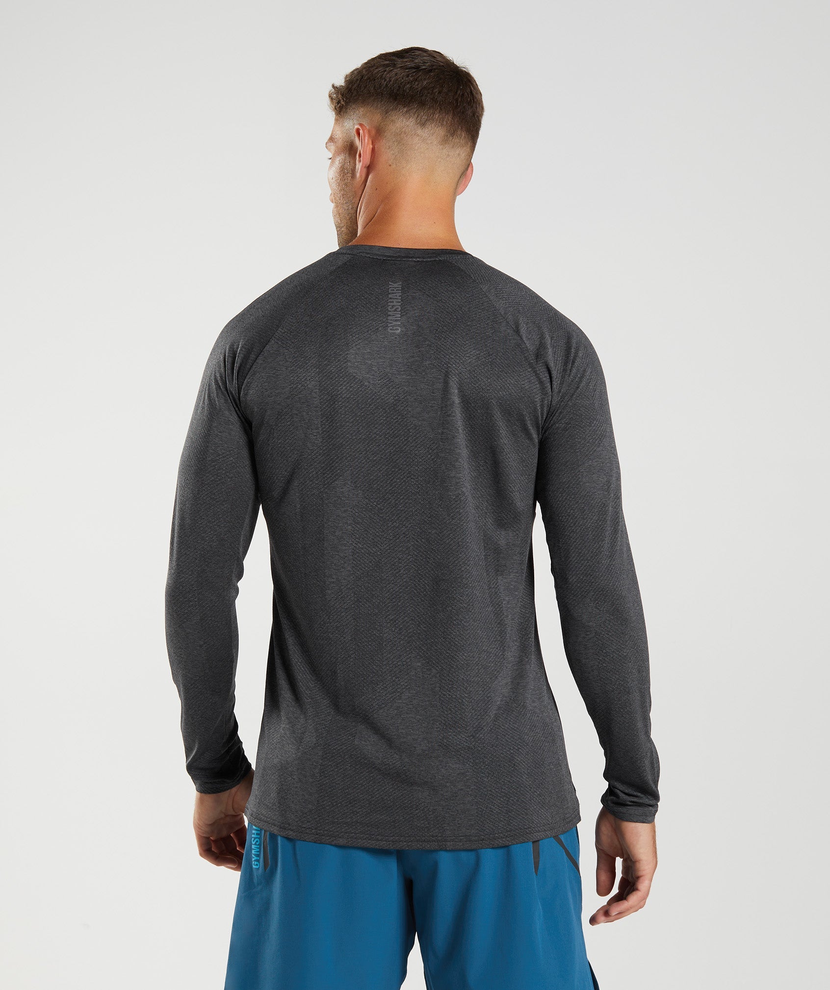 Camiseta Gymshark Apex Long Sleeve Hombre Gris Oscuro | 6029437-SQ