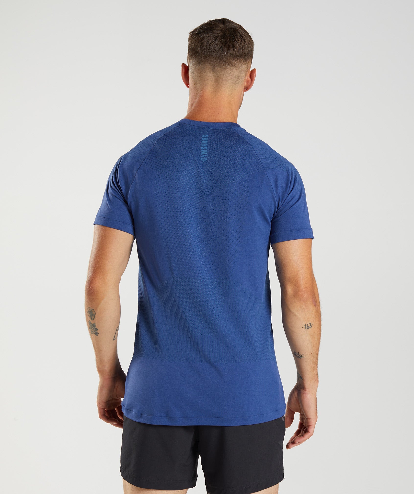 Camiseta Gymshark Apex Seamless Hombre Azules | 3498750-KZ