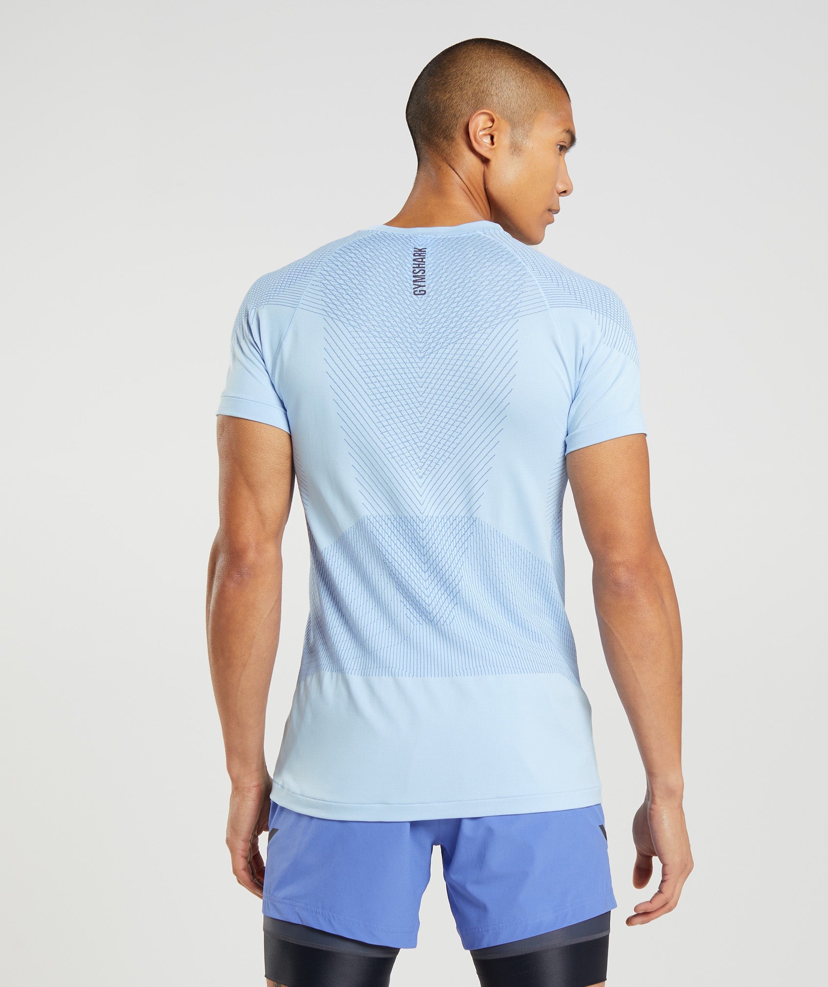 Camiseta Gymshark Apex Seamless Hombre Azules | 5196327-CD