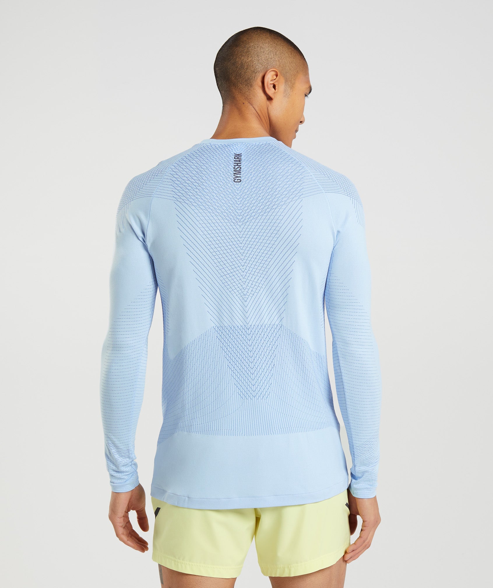 Camiseta Gymshark Apex Seamless Long Sleeve Hombre Azules | 0621854-LB