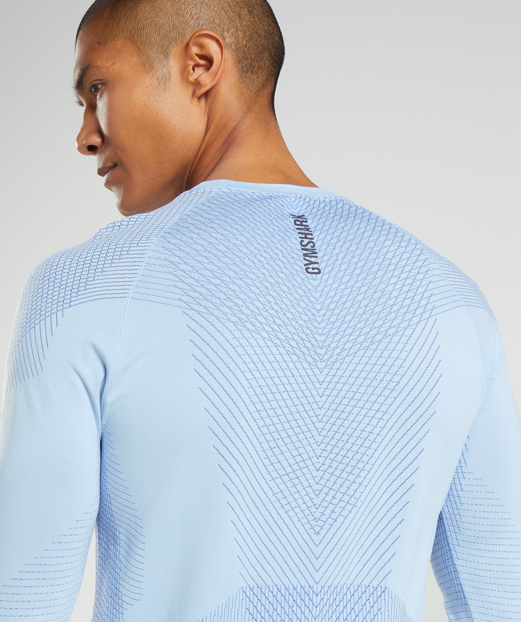 Camiseta Gymshark Apex Seamless Long Sleeve Hombre Azules | 0621854-LB