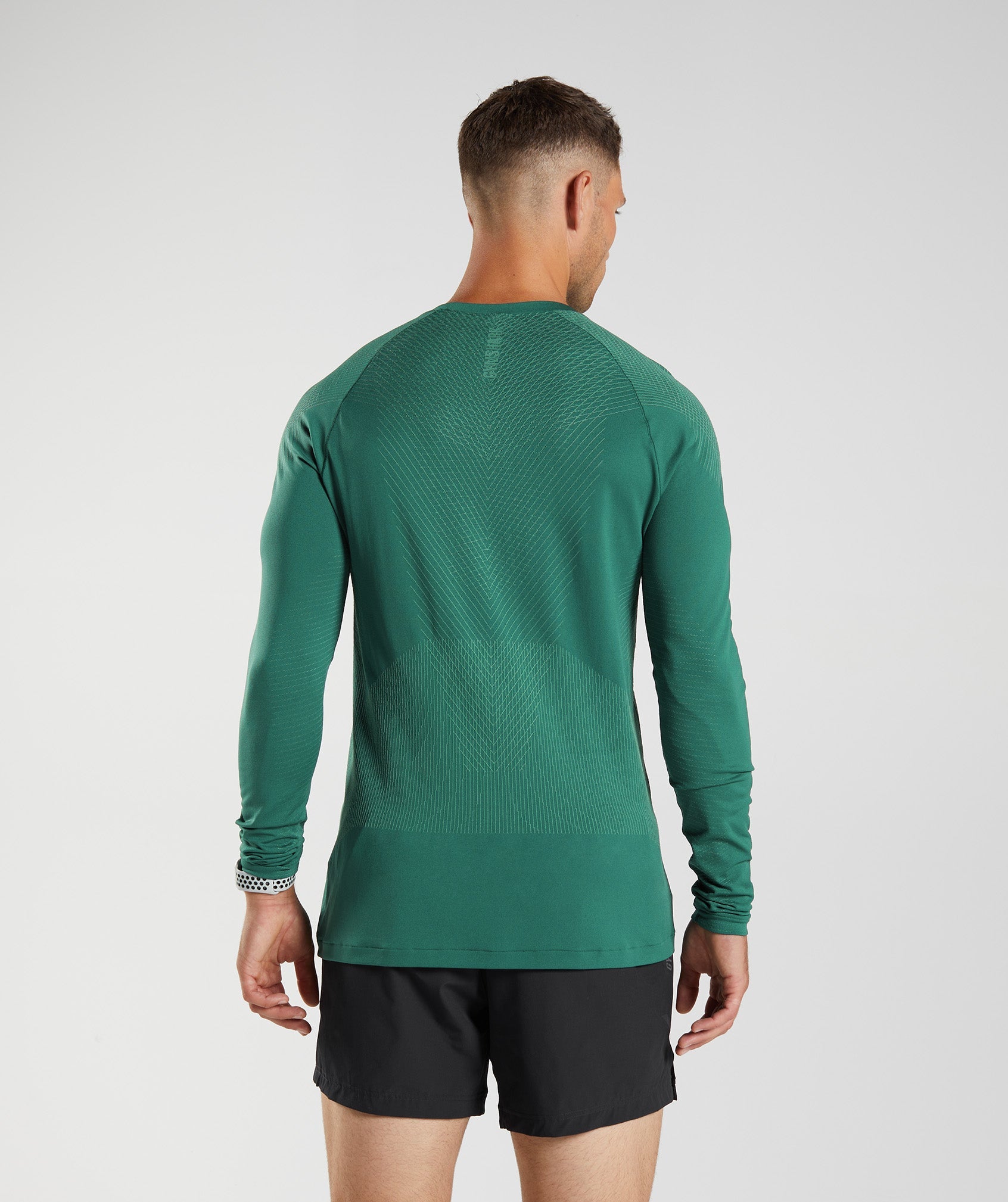 Camiseta Gymshark Apex Seamless Long Sleeve Hombre Verde | 1465098-MR