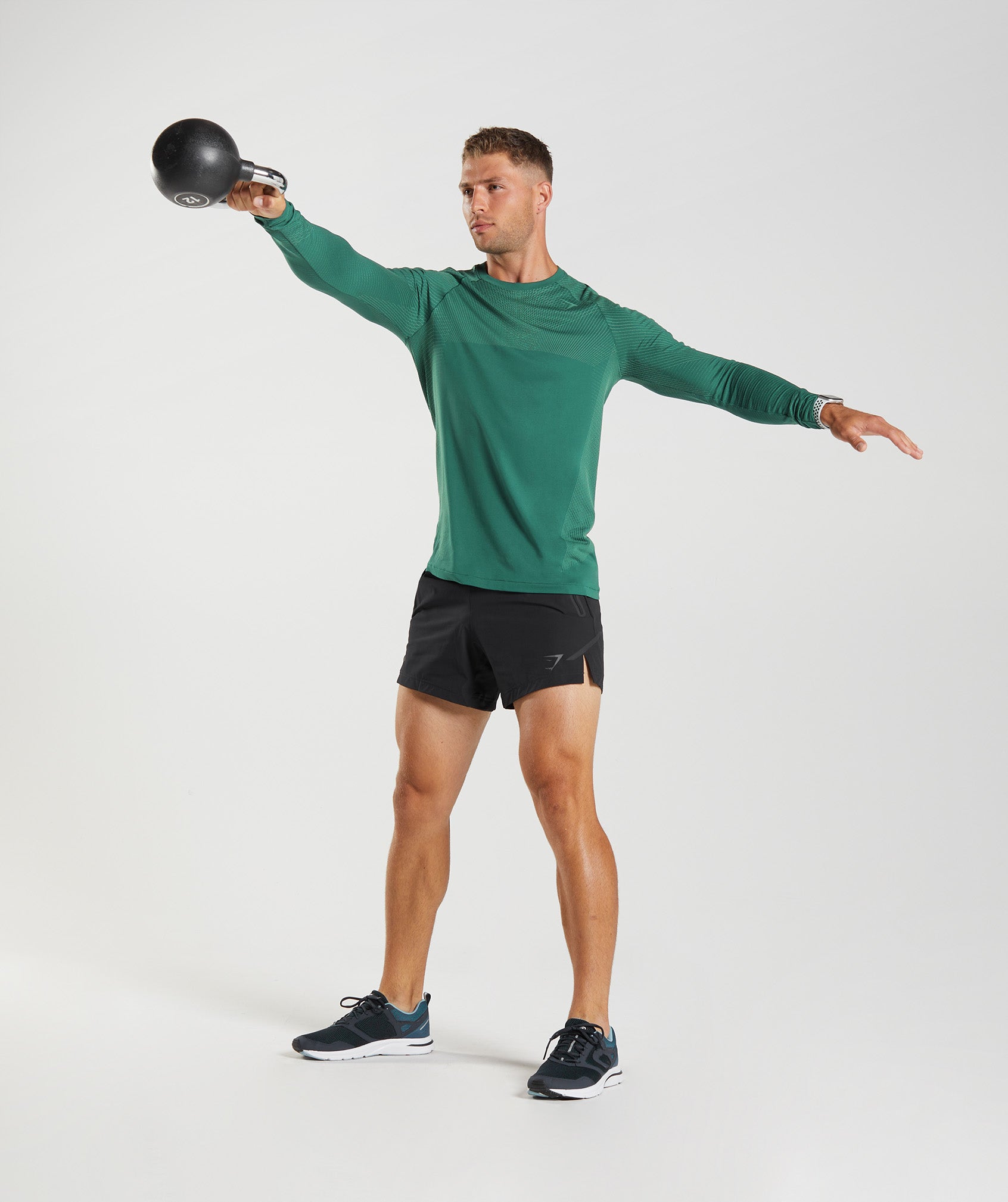 Camiseta Gymshark Apex Seamless Long Sleeve Hombre Verde | 1465098-MR