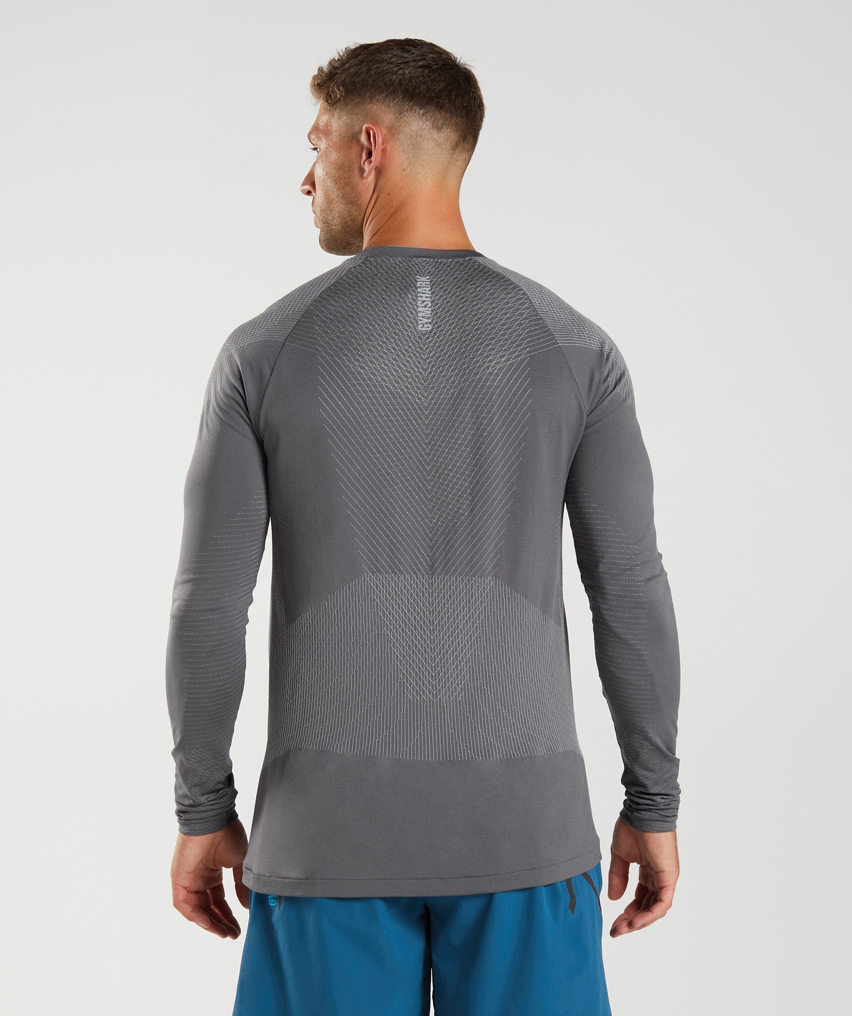 Camiseta Gymshark Apex Seamless Long Sleeve Hombre Gris | 2034697-HK