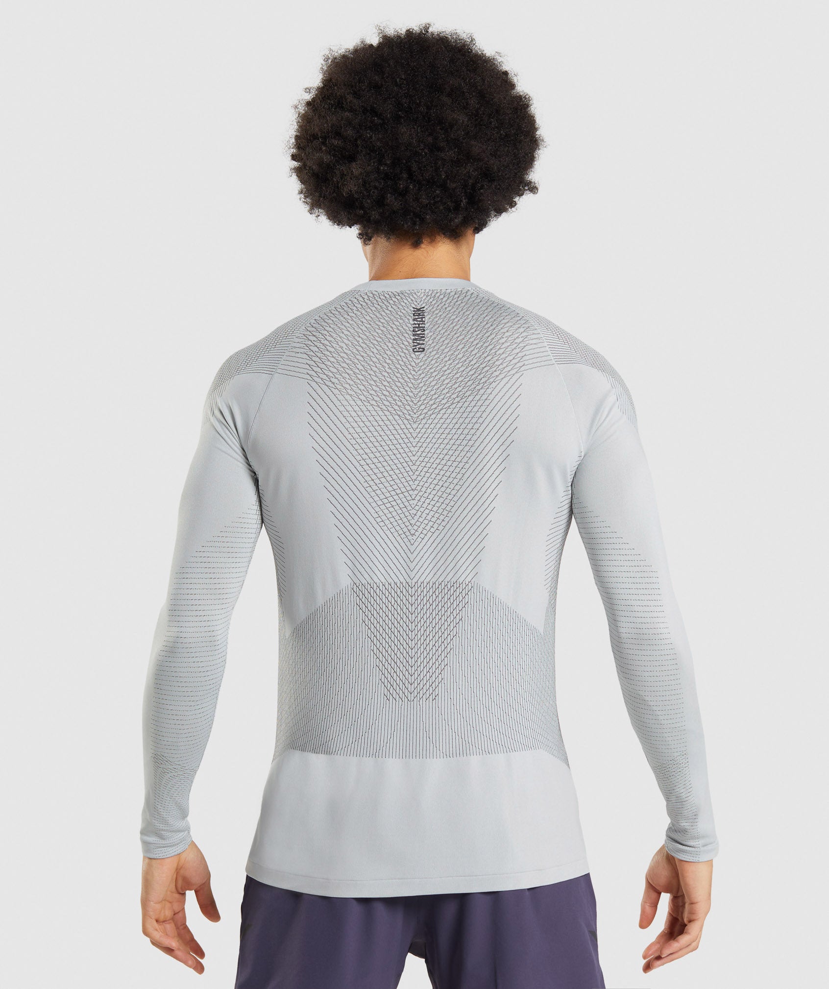 Camiseta Gymshark Apex Seamless Long Sleeve Hombre Gris Claro | 8635041-JO