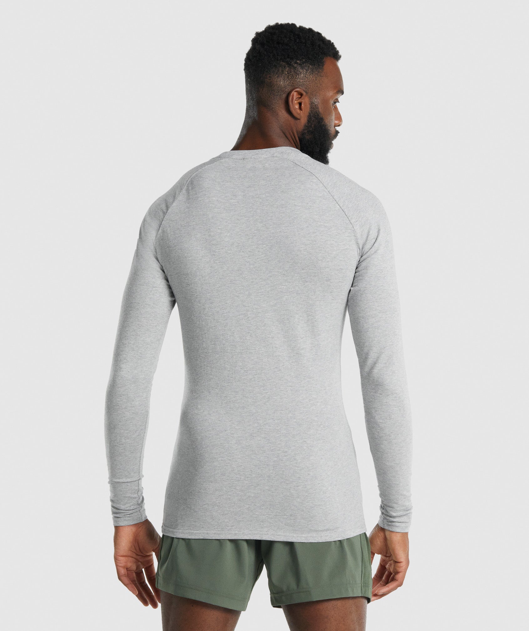 Camiseta Gymshark Apollo Long Sleeve Hombre Gris Claro | 0968234-KI