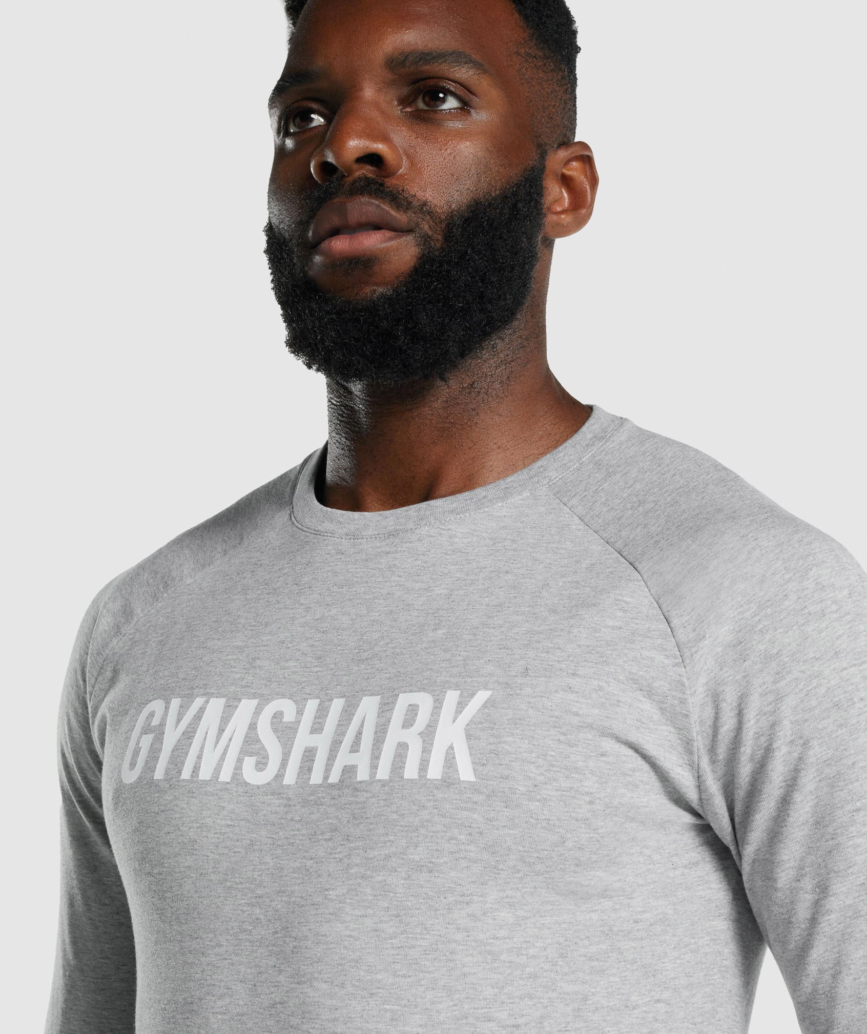 Camiseta Gymshark Apollo Long Sleeve Hombre Gris Claro | 0968234-KI