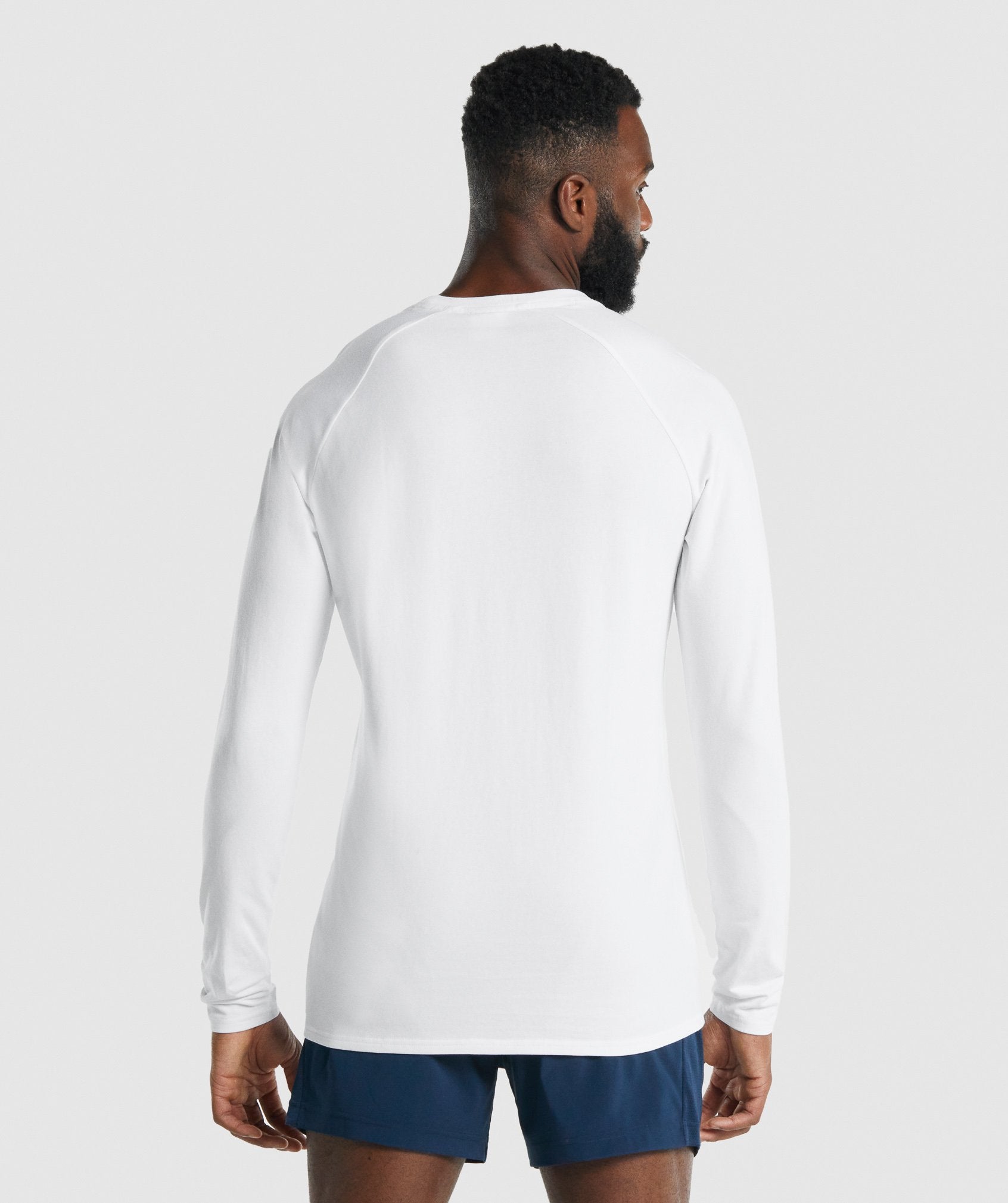 Camiseta Gymshark Apollo Long Sleeve Hombre Blancas | 1346587-VP