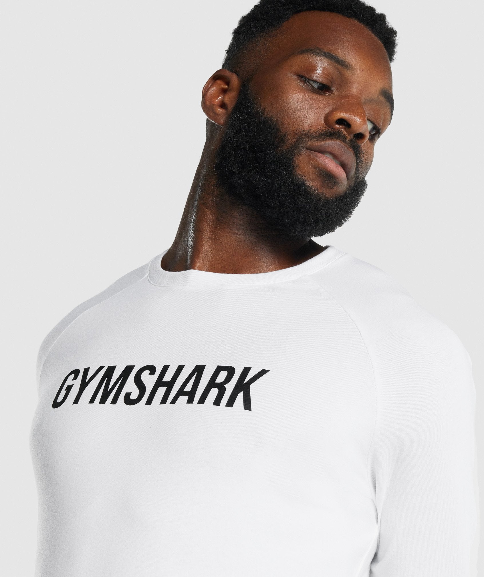 Camiseta Gymshark Apollo Long Sleeve Hombre Blancas | 1346587-VP