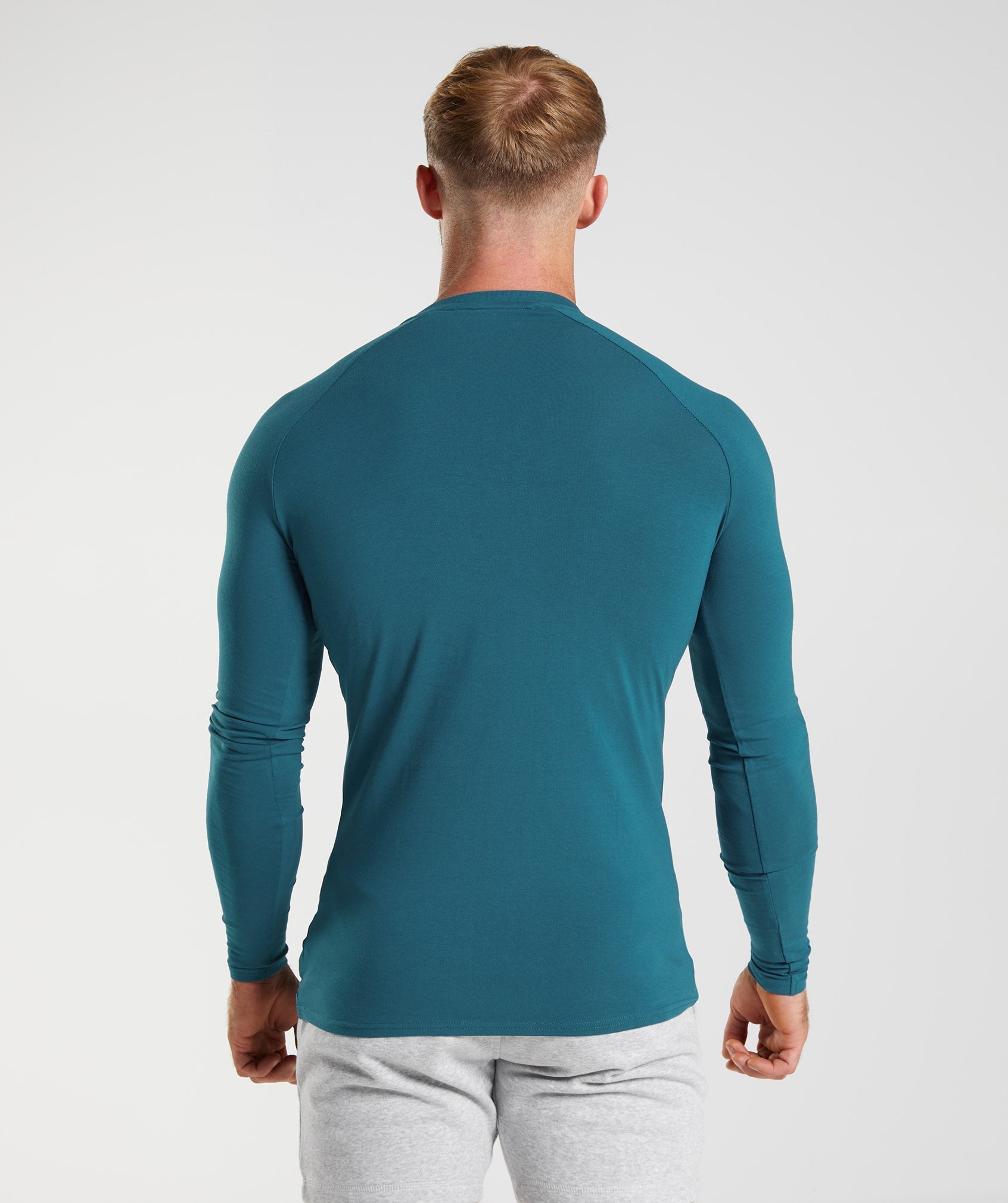 Camiseta Gymshark Apollo Long Sleeve Hombre Azules | 5769820-MF