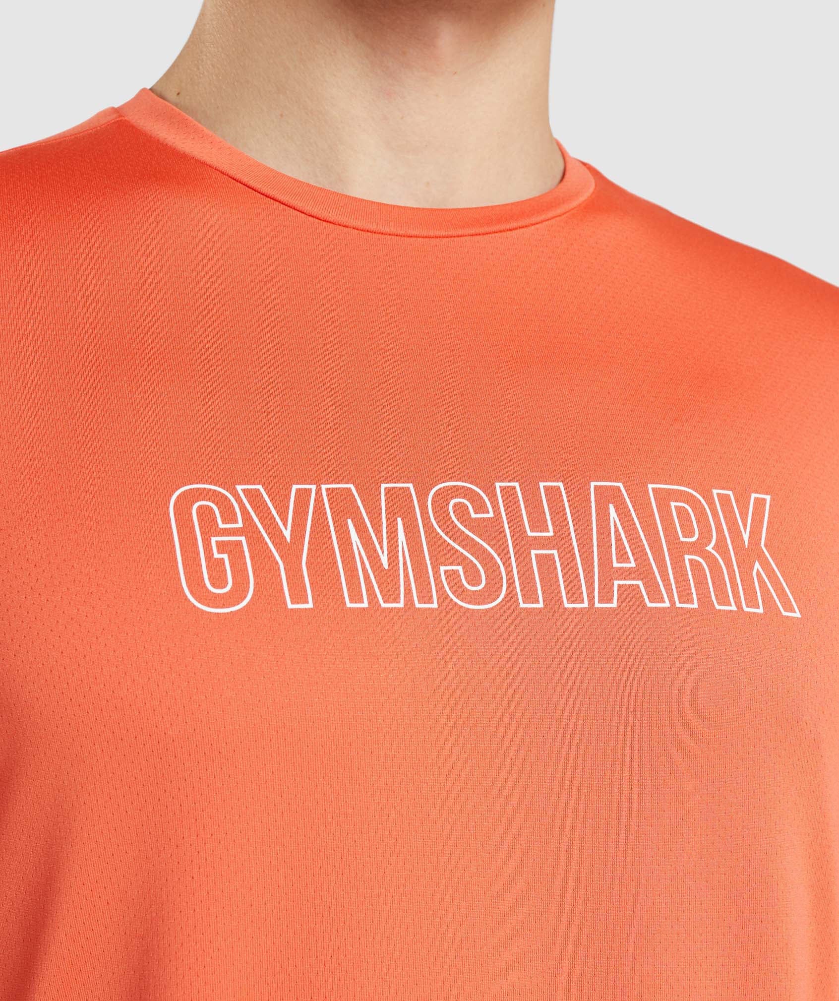 Camiseta Gymshark Arrival Estampadas Hombre Naranjas | 9253146-EM