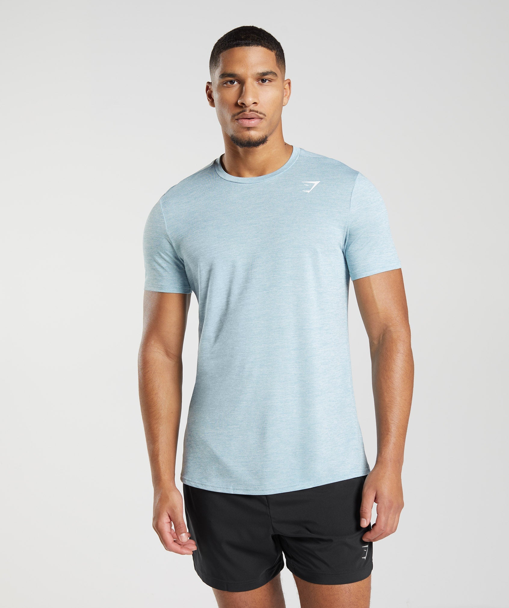 Camiseta Gymshark Arrival Hombre Azules | 1843952-CA