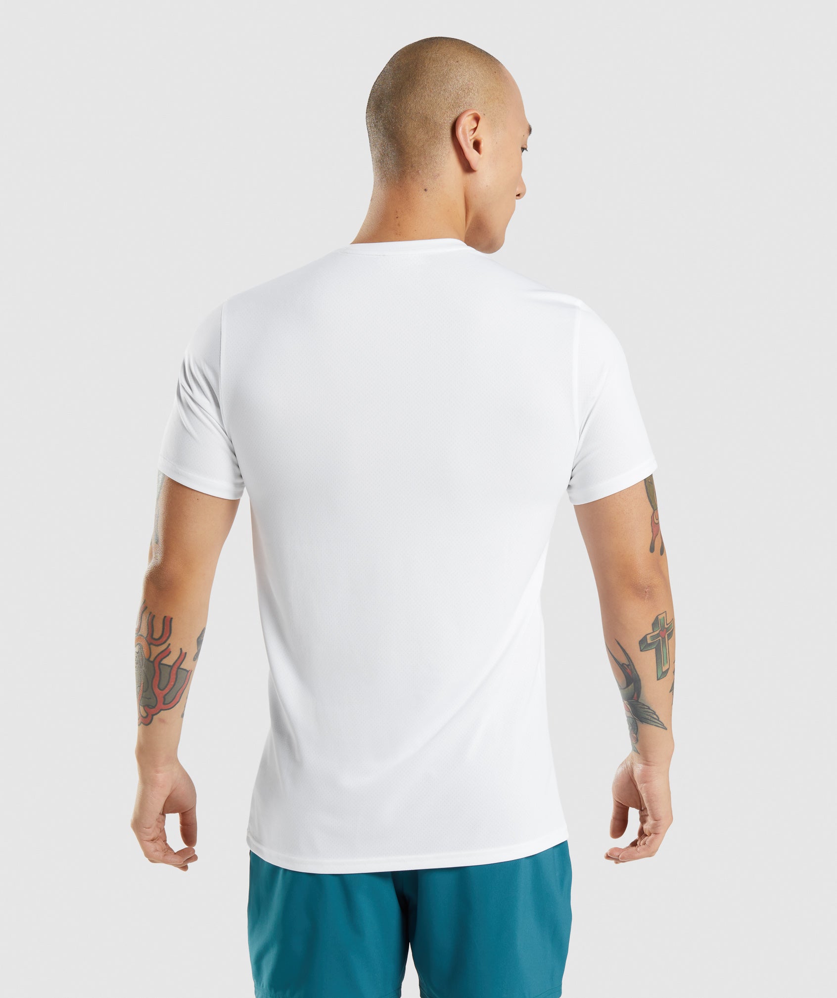 Camiseta Gymshark Arrival Hombre Blancas | 2379014-BX