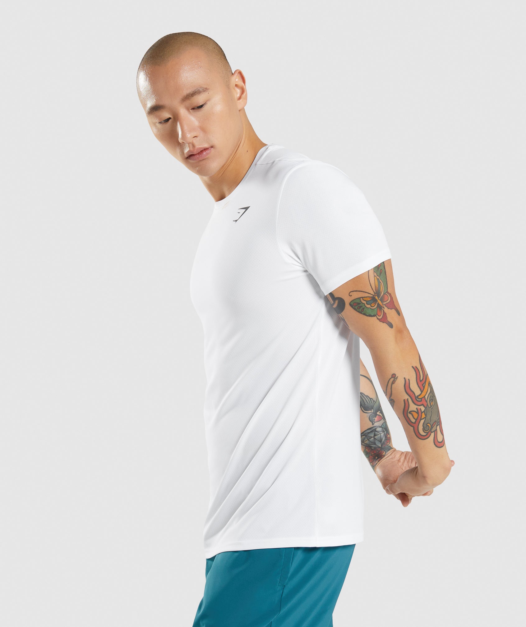 Camiseta Gymshark Arrival Hombre Blancas | 2379014-BX