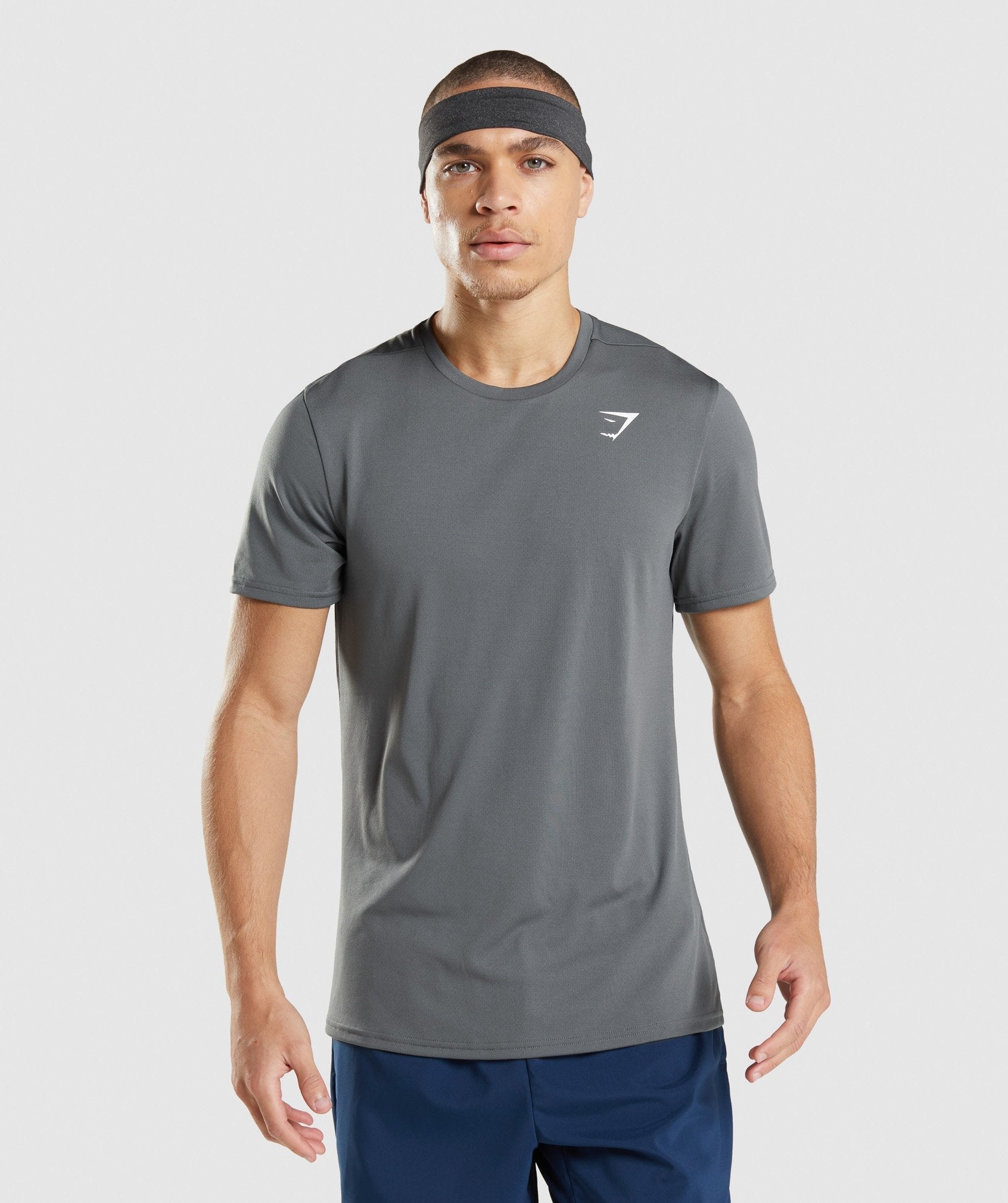 Camiseta Gymshark Arrival Hombre Gris | 8645103-MG