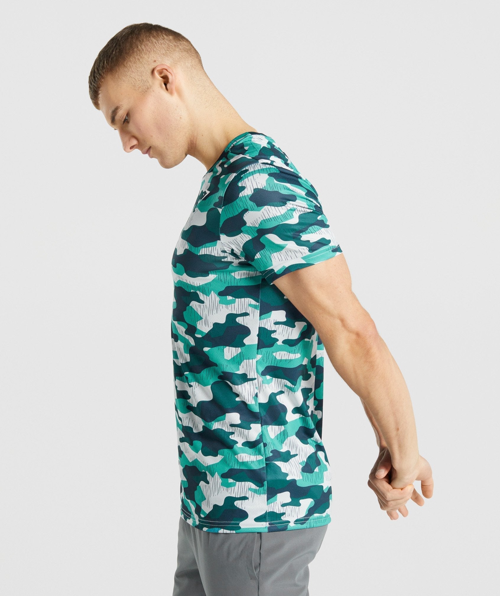 Camiseta Gymshark Arrival Hombre Turquesa | 7304589-UP