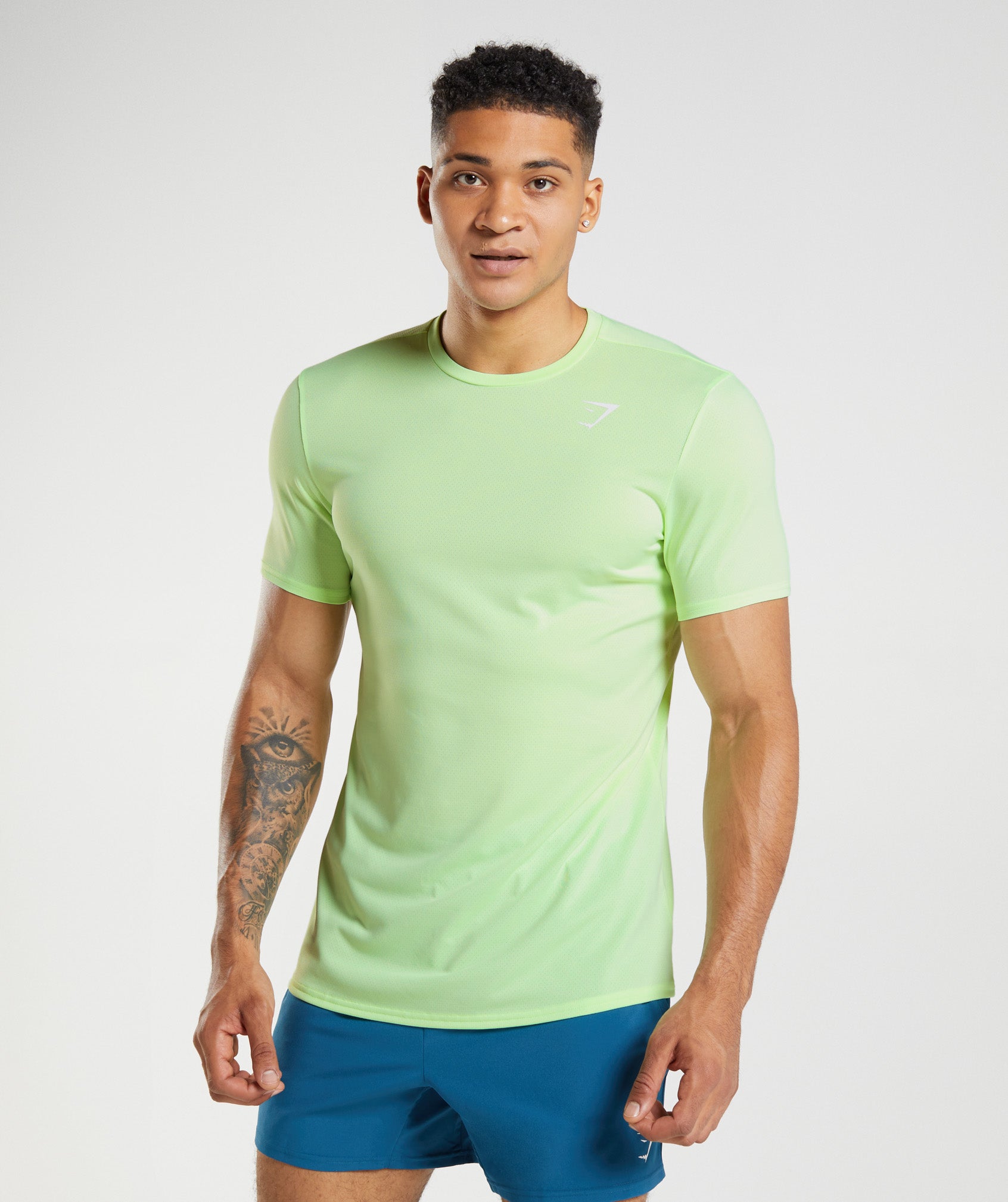 Camiseta Gymshark Arrival Hombre Verde Menta | 1458269-UJ