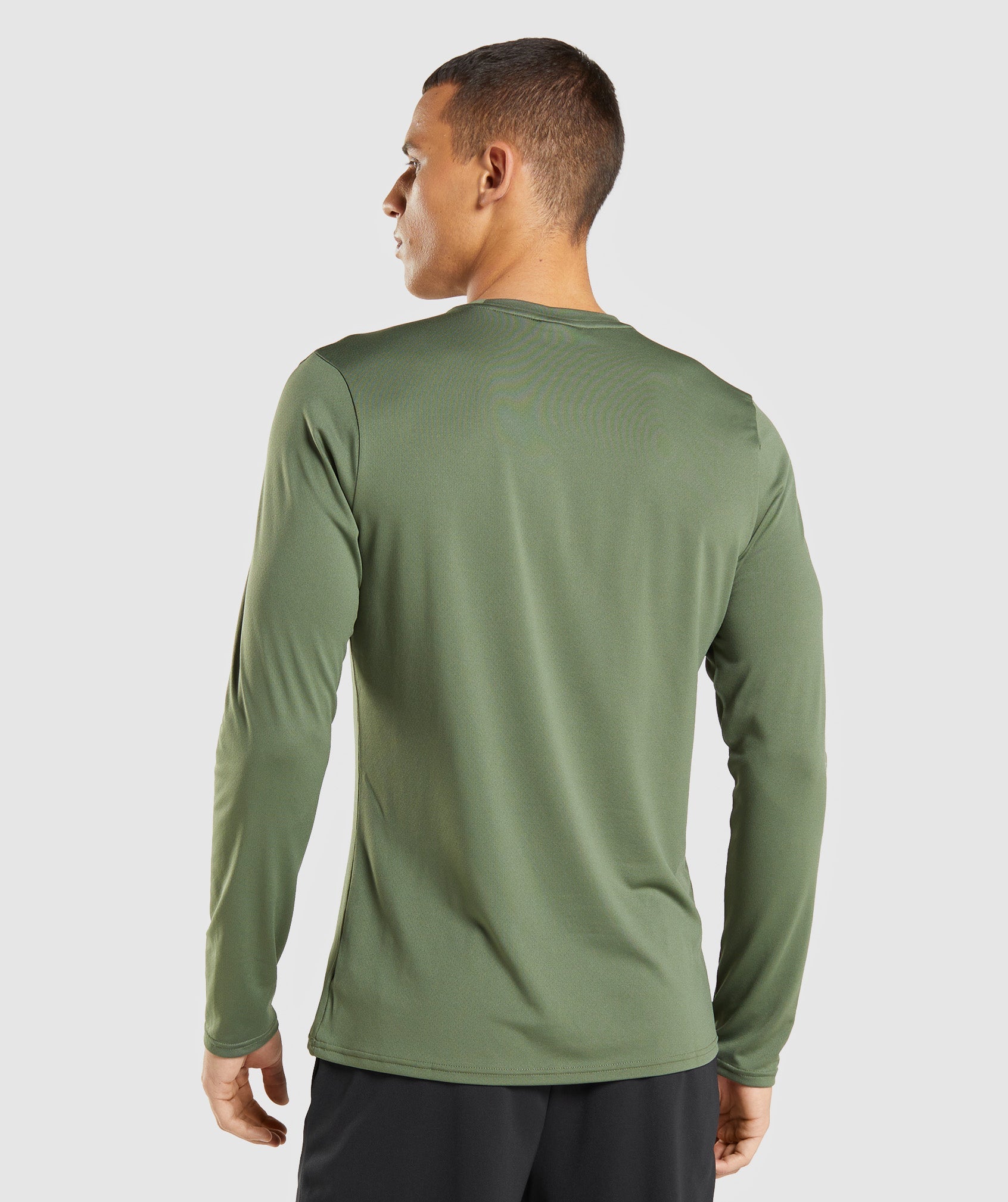 Camiseta Gymshark Arrival Long Sleeve Hombre Verde Oliva | 0678341-BZ