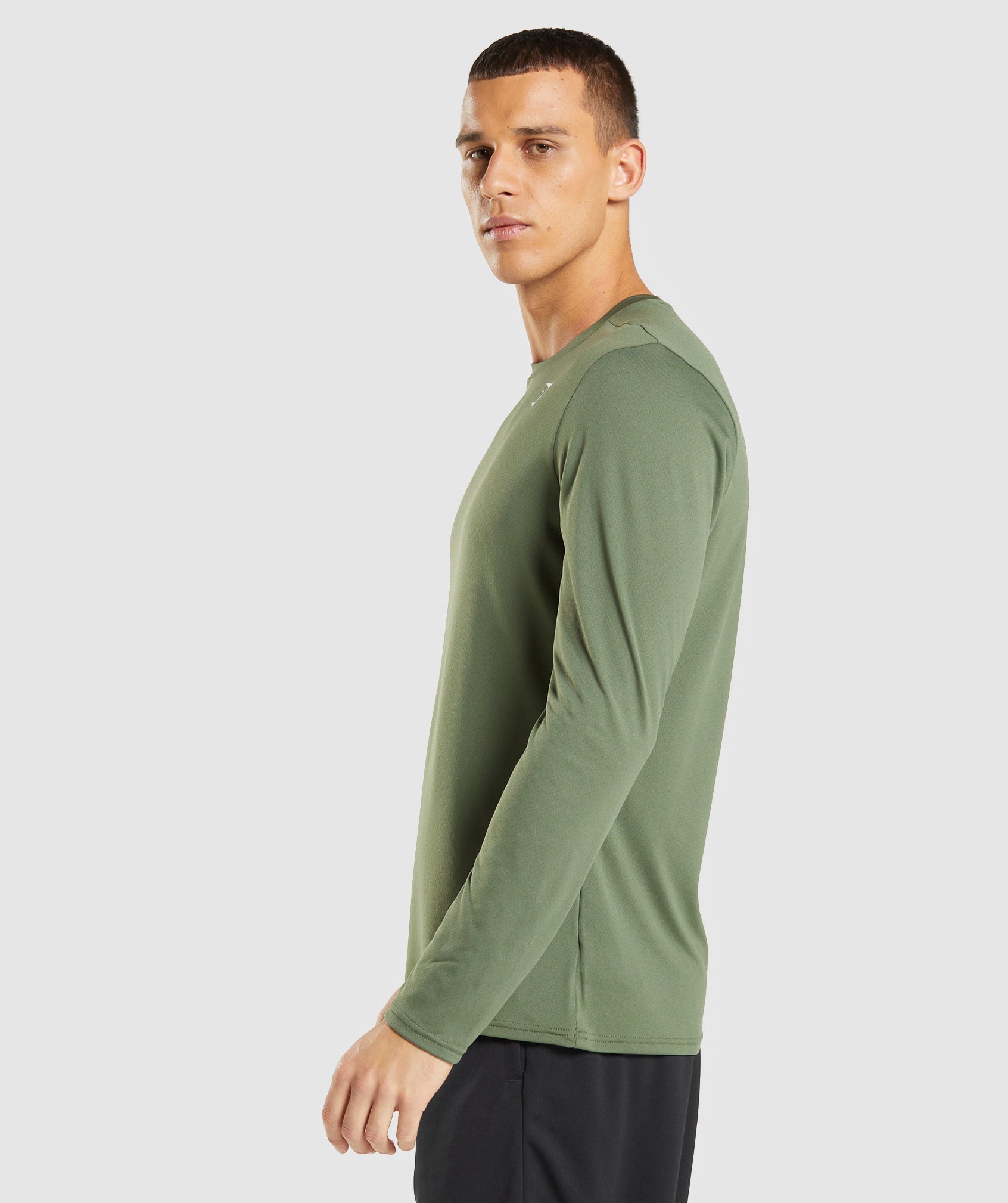 Camiseta Gymshark Arrival Long Sleeve Hombre Verde Oliva | 0678341-BZ