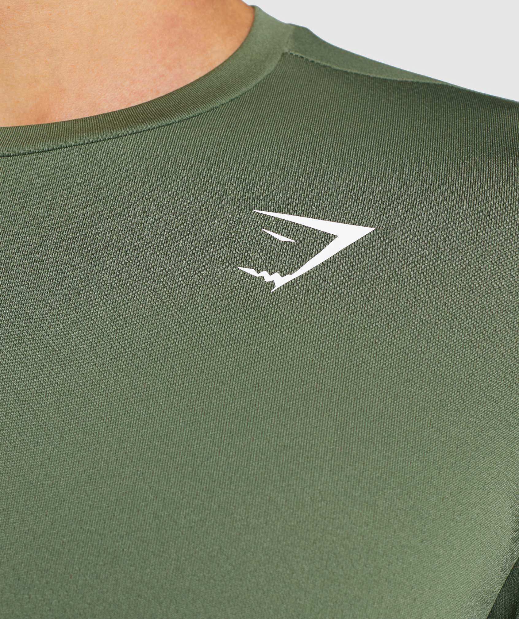 Camiseta Gymshark Arrival Long Sleeve Hombre Verde Oliva | 0678341-BZ