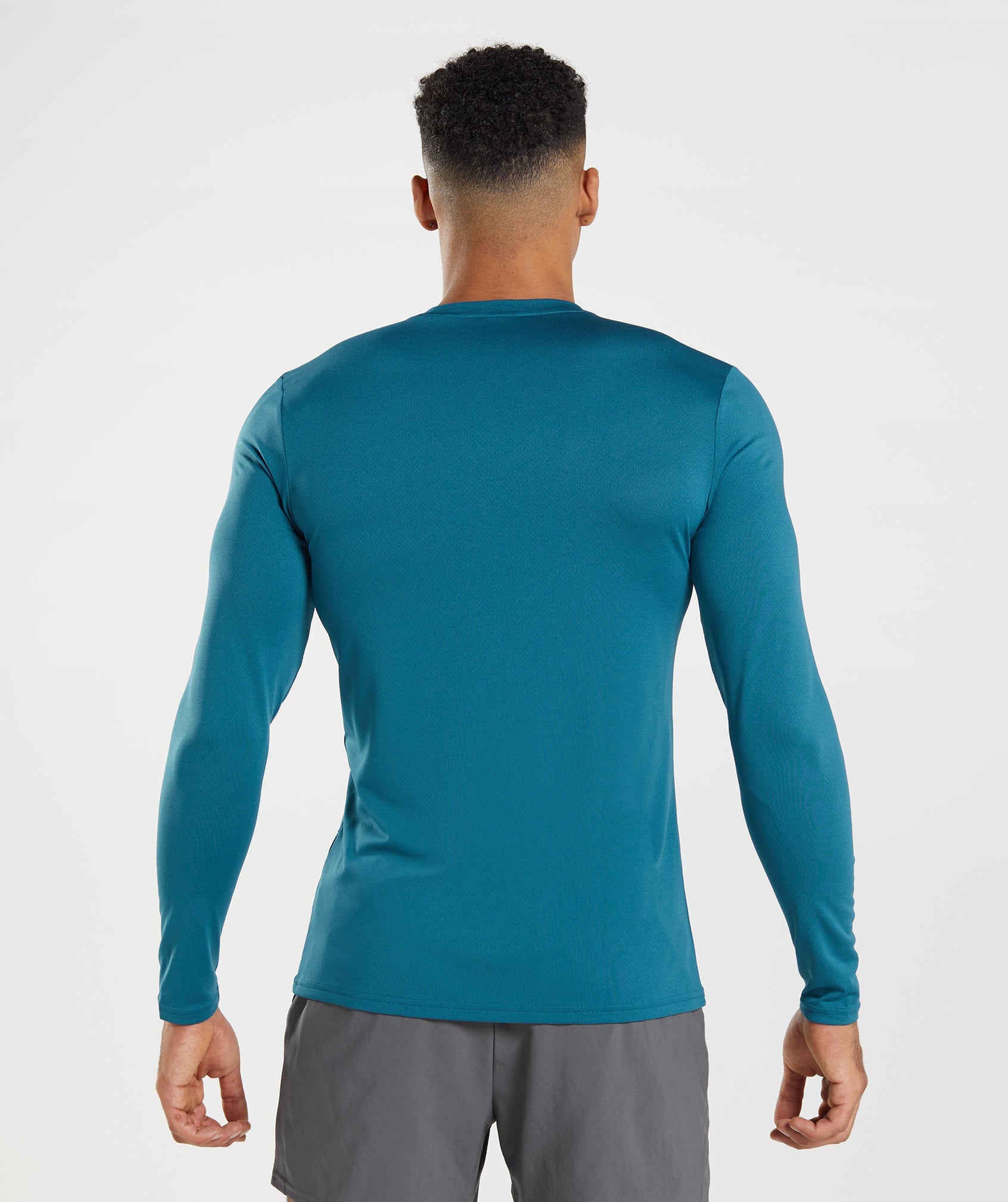 Camiseta Gymshark Arrival Long Sleeve Hombre Azules | 5396401-KS