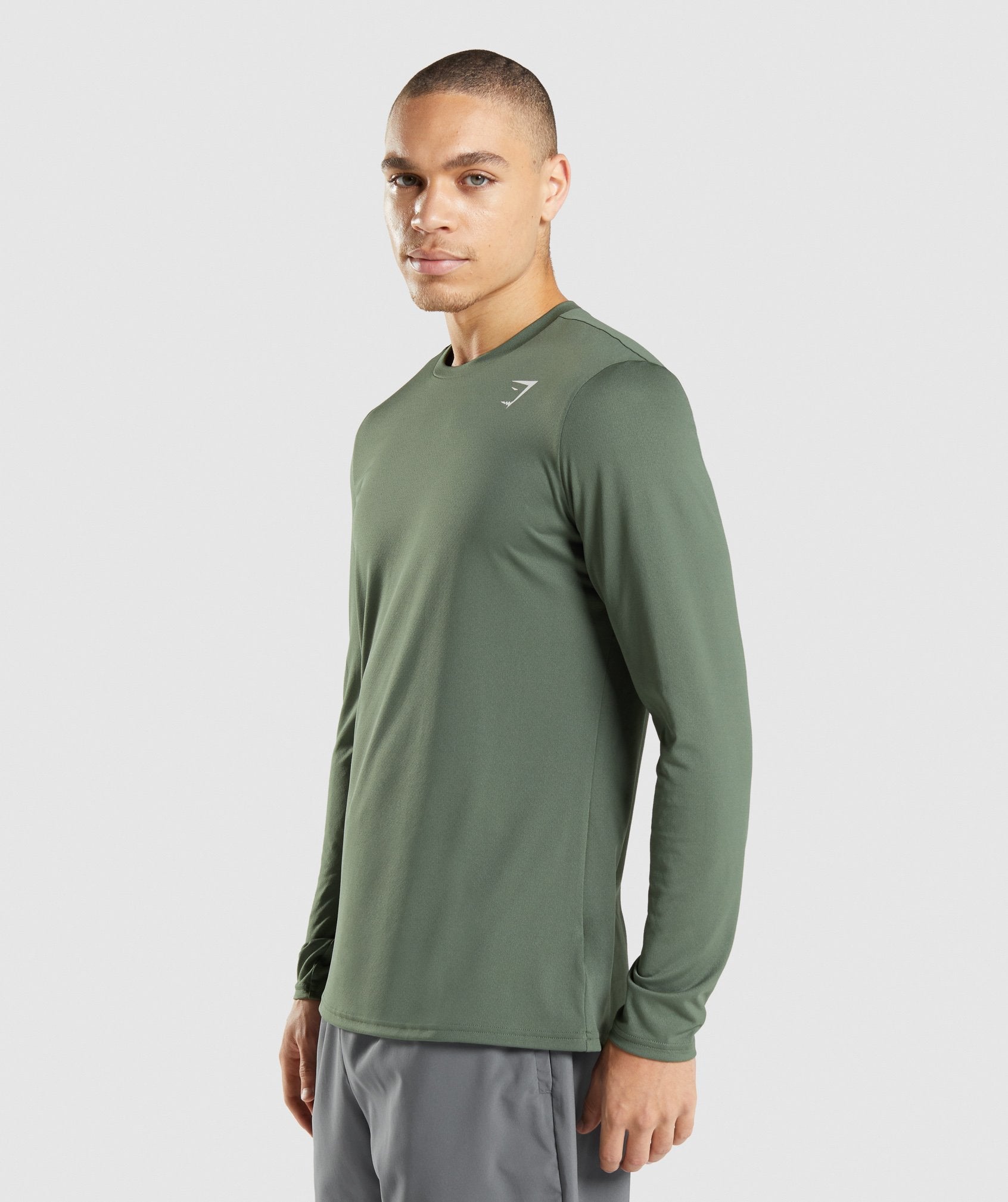 Camiseta Gymshark Arrival Long Sleeve Hombre Verde | 6209435-IS