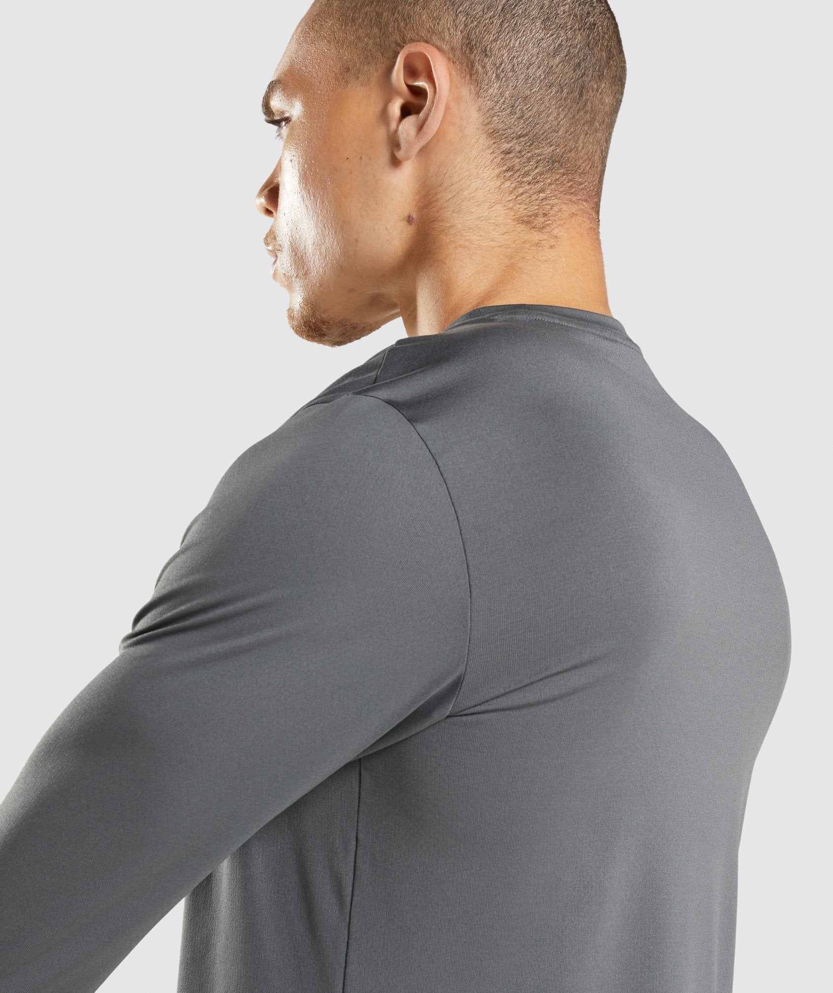 Camiseta Gymshark Arrival Long Sleeve Hombre Gris | 6723948-NF