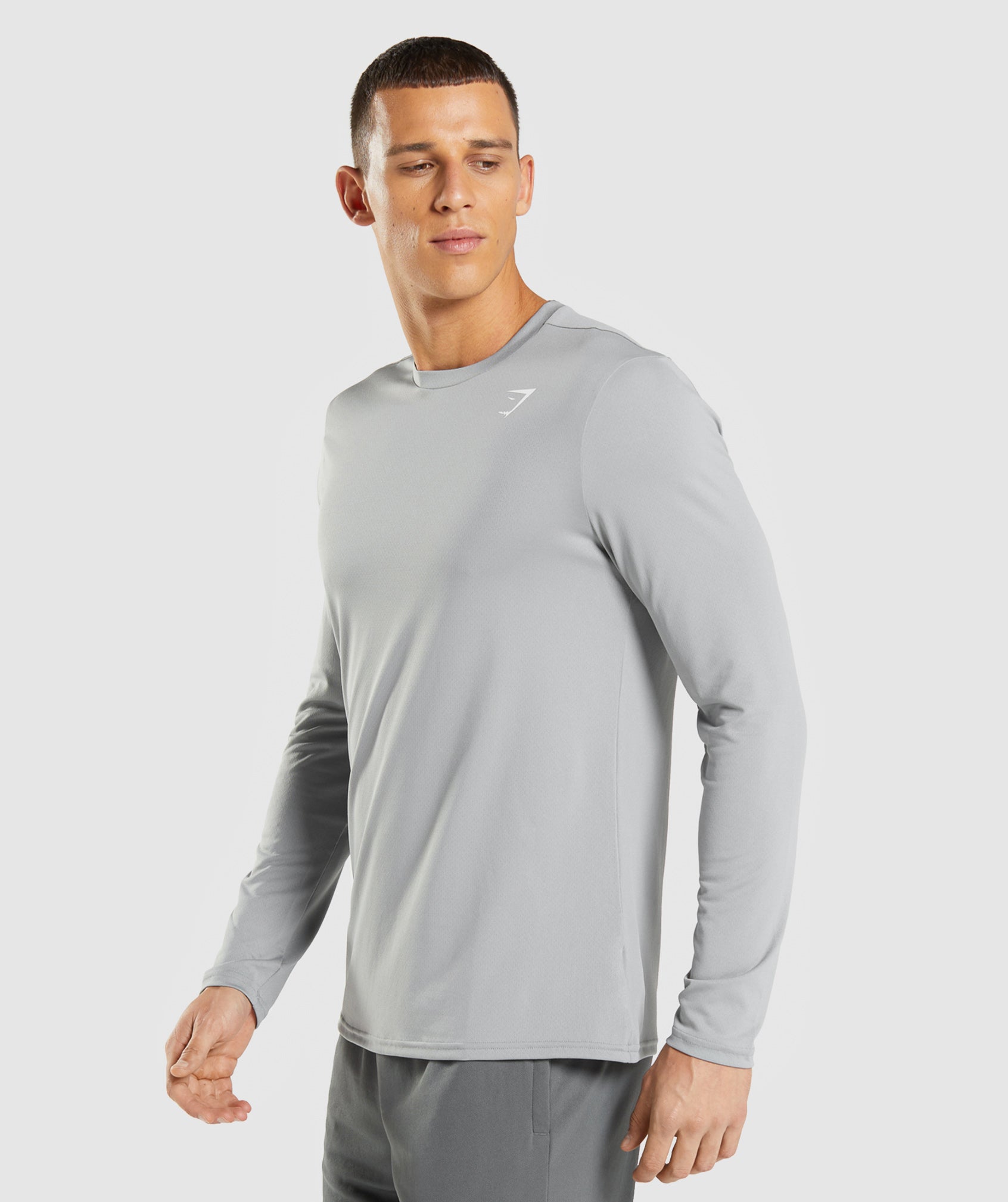 Camiseta Gymshark Arrival Long Sleeve Hombre Gris | 7190532-GD