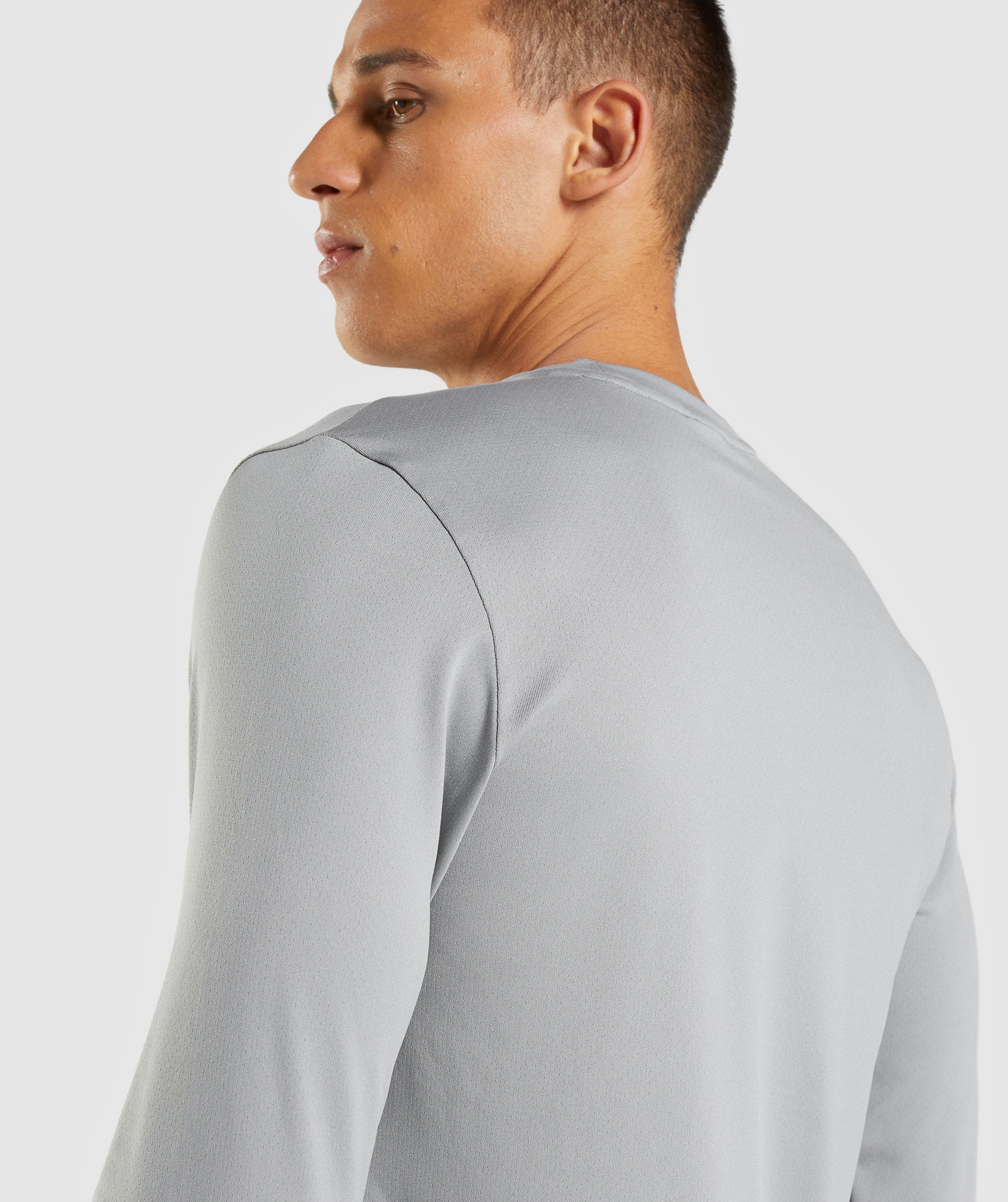 Camiseta Gymshark Arrival Long Sleeve Hombre Gris | 7190532-GD