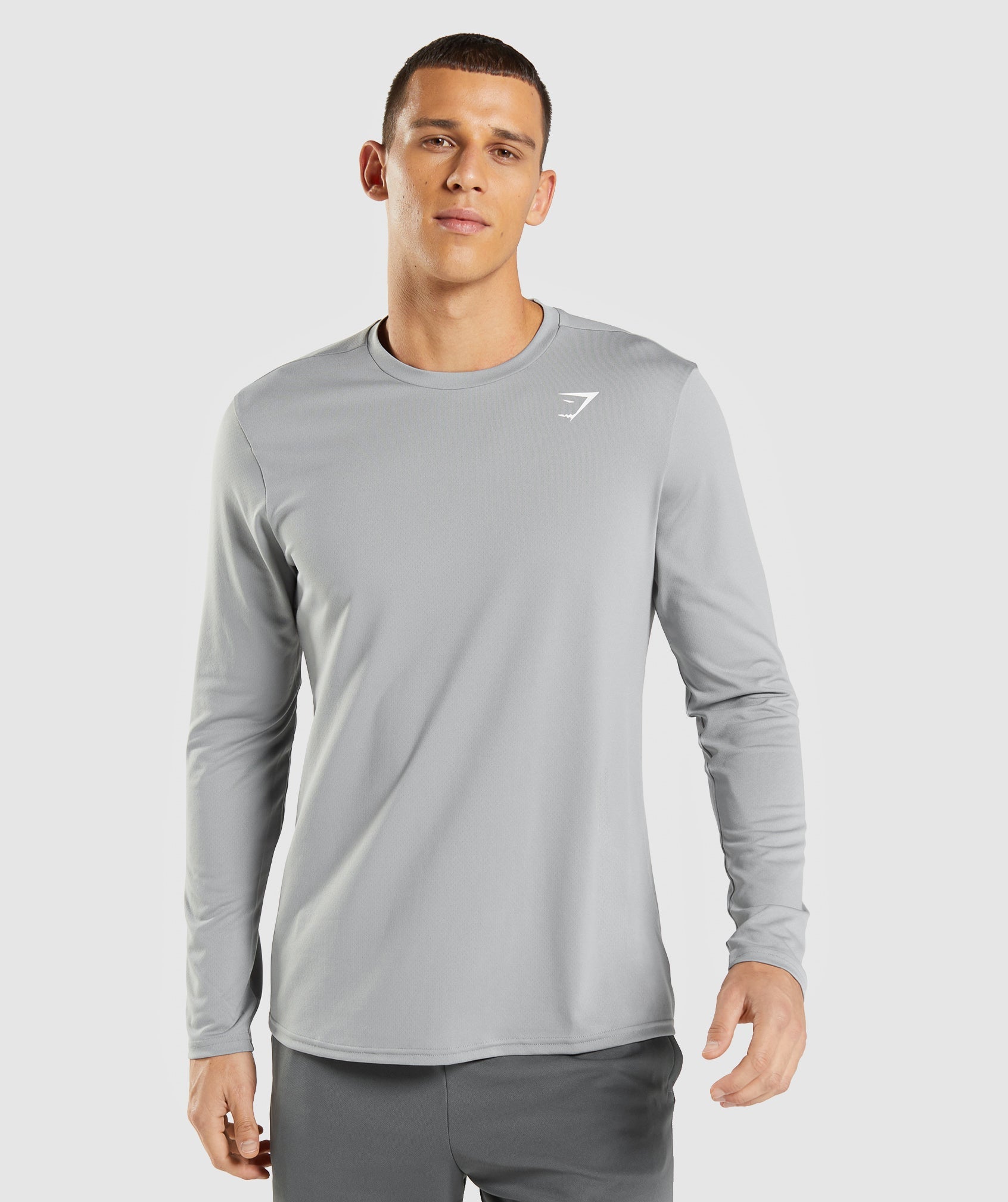 Camiseta Gymshark Arrival Long Sleeve Hombre Gris | 7190532-GD