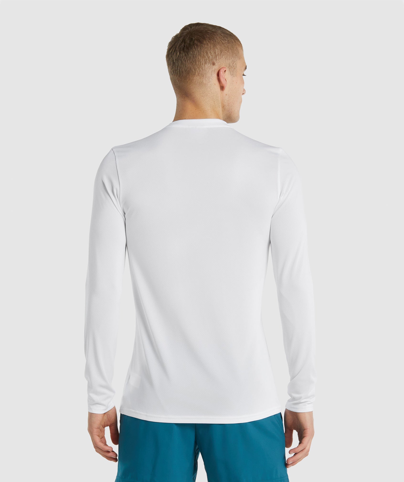 Camiseta Gymshark Arrival Long Sleeve Hombre Blancas | 7643802-UJ