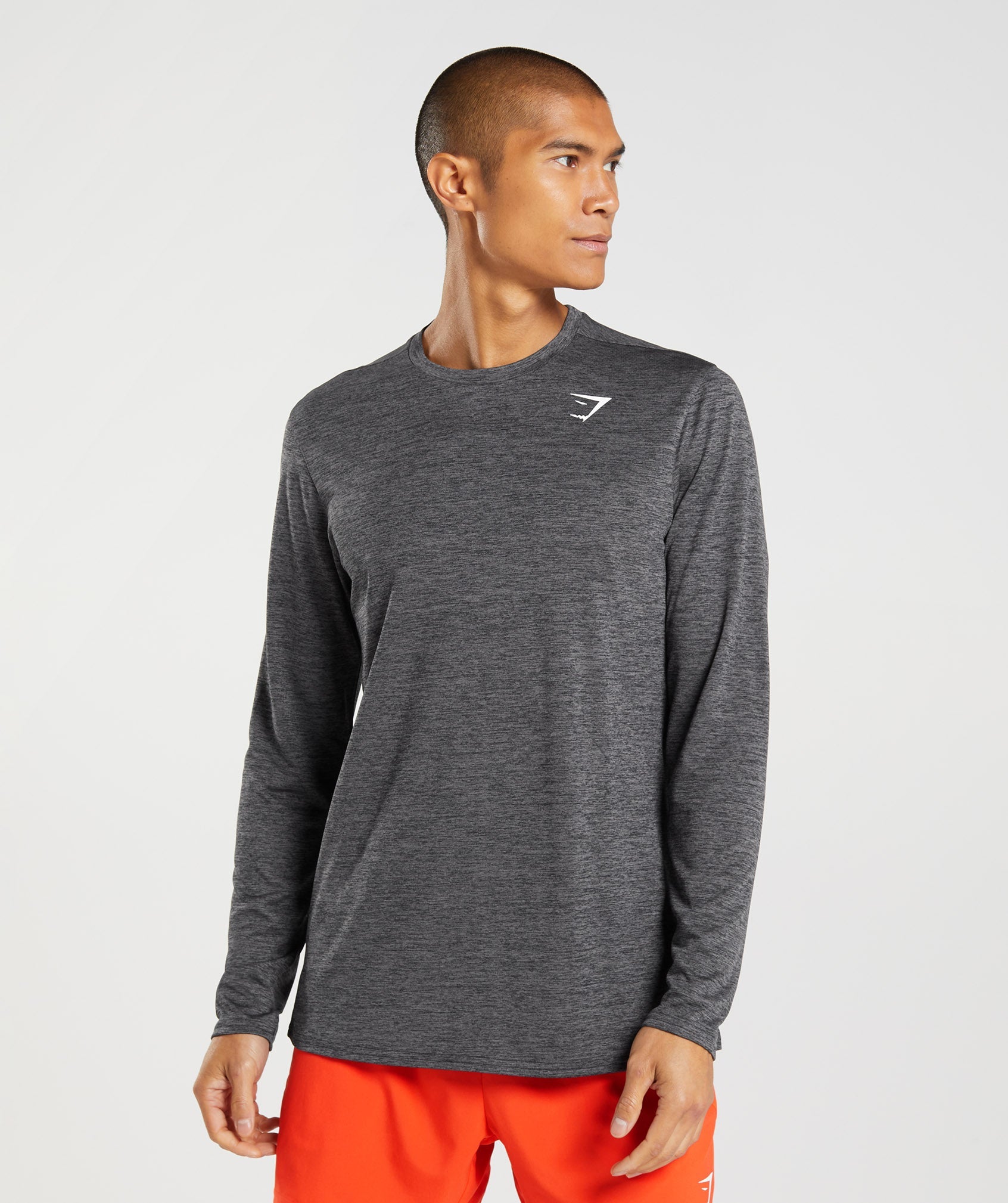 Camiseta Gymshark Arrival Long Sleeve Hombre Negras Gris | 7891054-BM