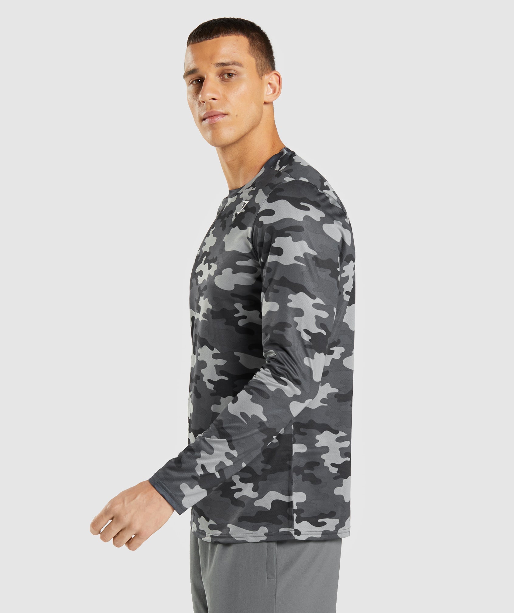 Camiseta Gymshark Arrival Long Sleeve Hombre Gris | 8240973-QT