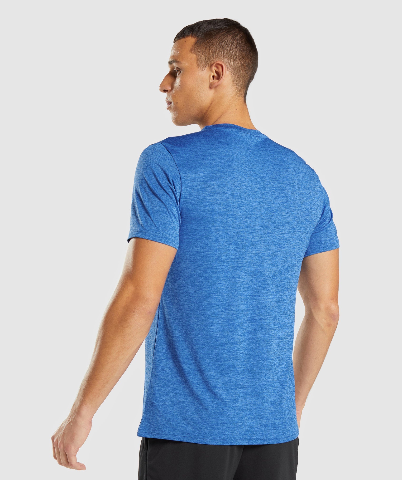 Camiseta Gymshark Arrival Marl Hombre Azules | 2638941-LM